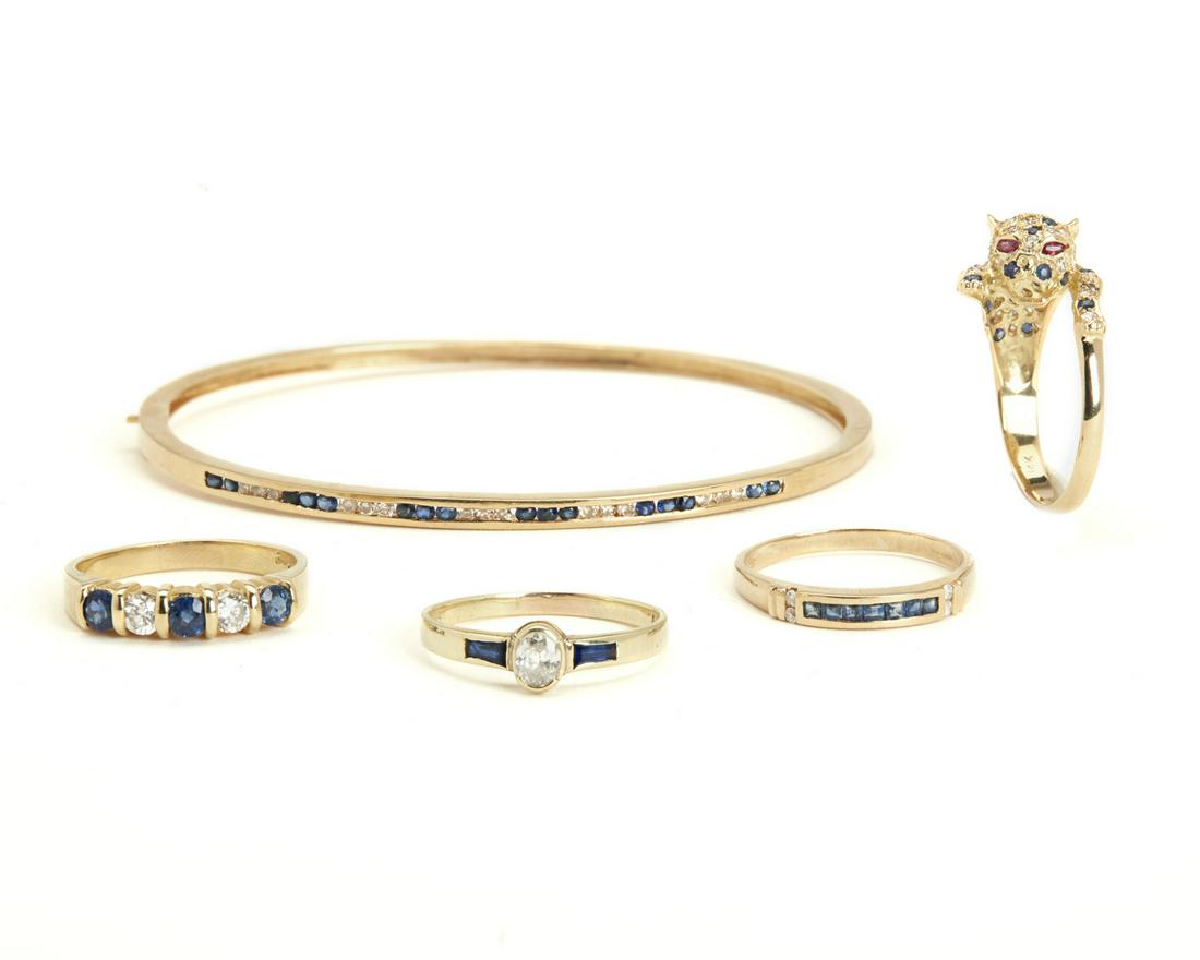 A group of sapphire and diamond jewelry (1 of 1)