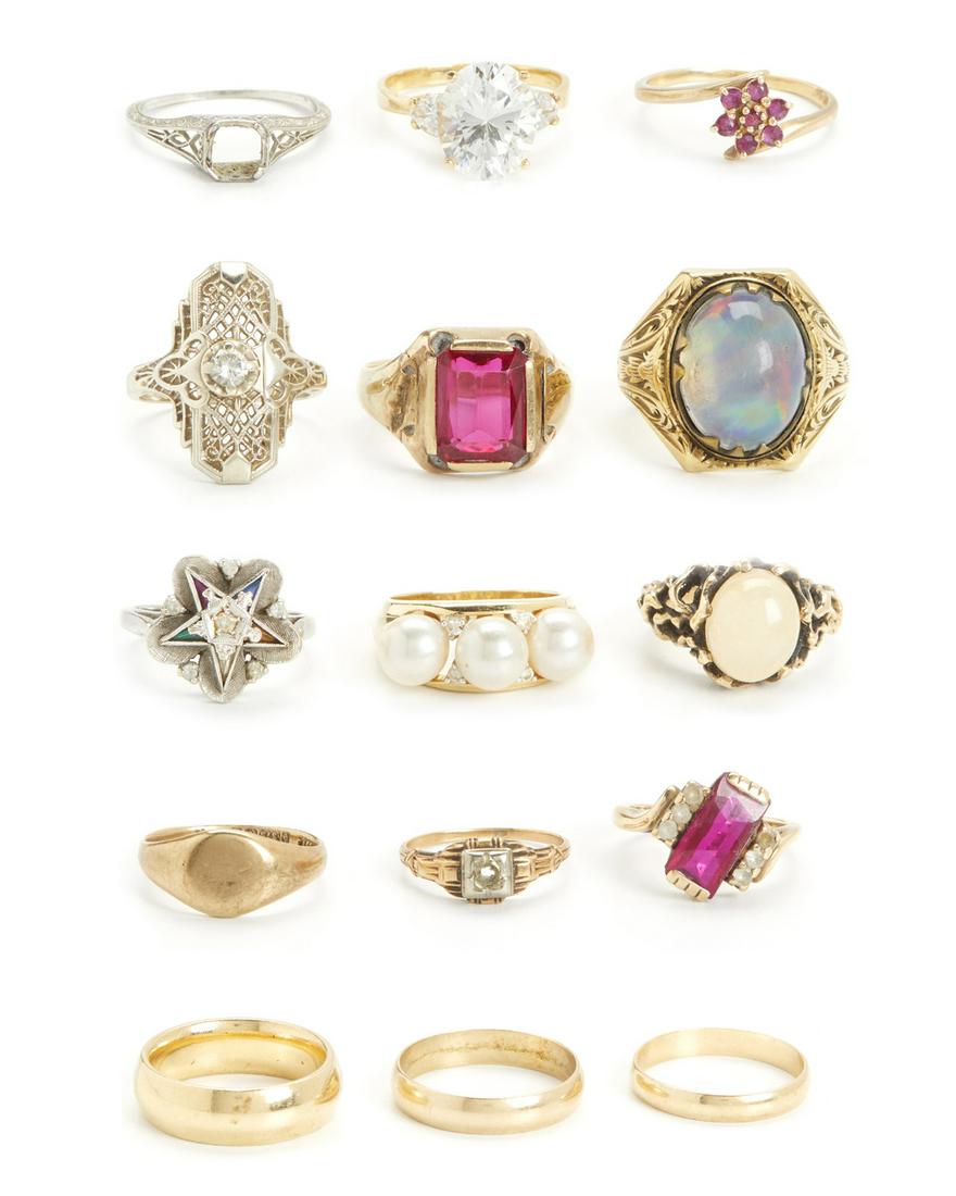 A group of gem-set rings (1 of 1)