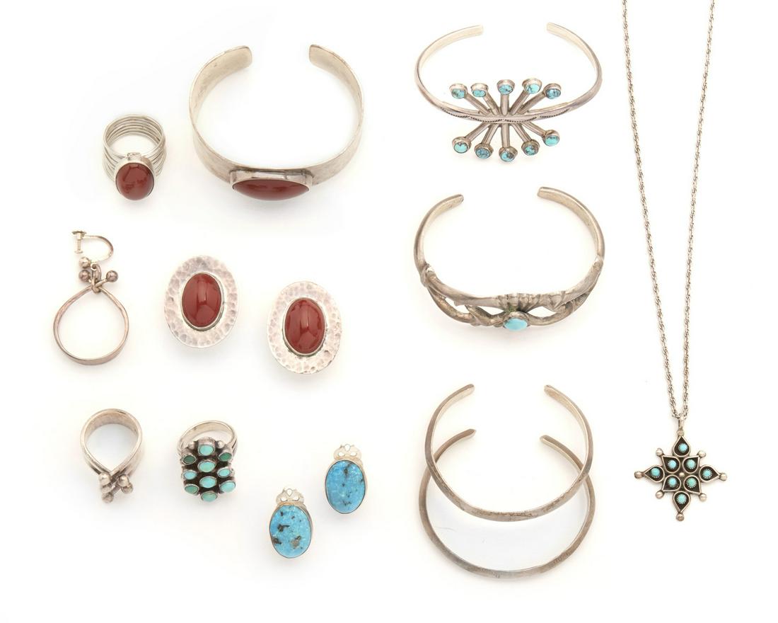 A group of sterling silver and metal jewelry (1 of 1)