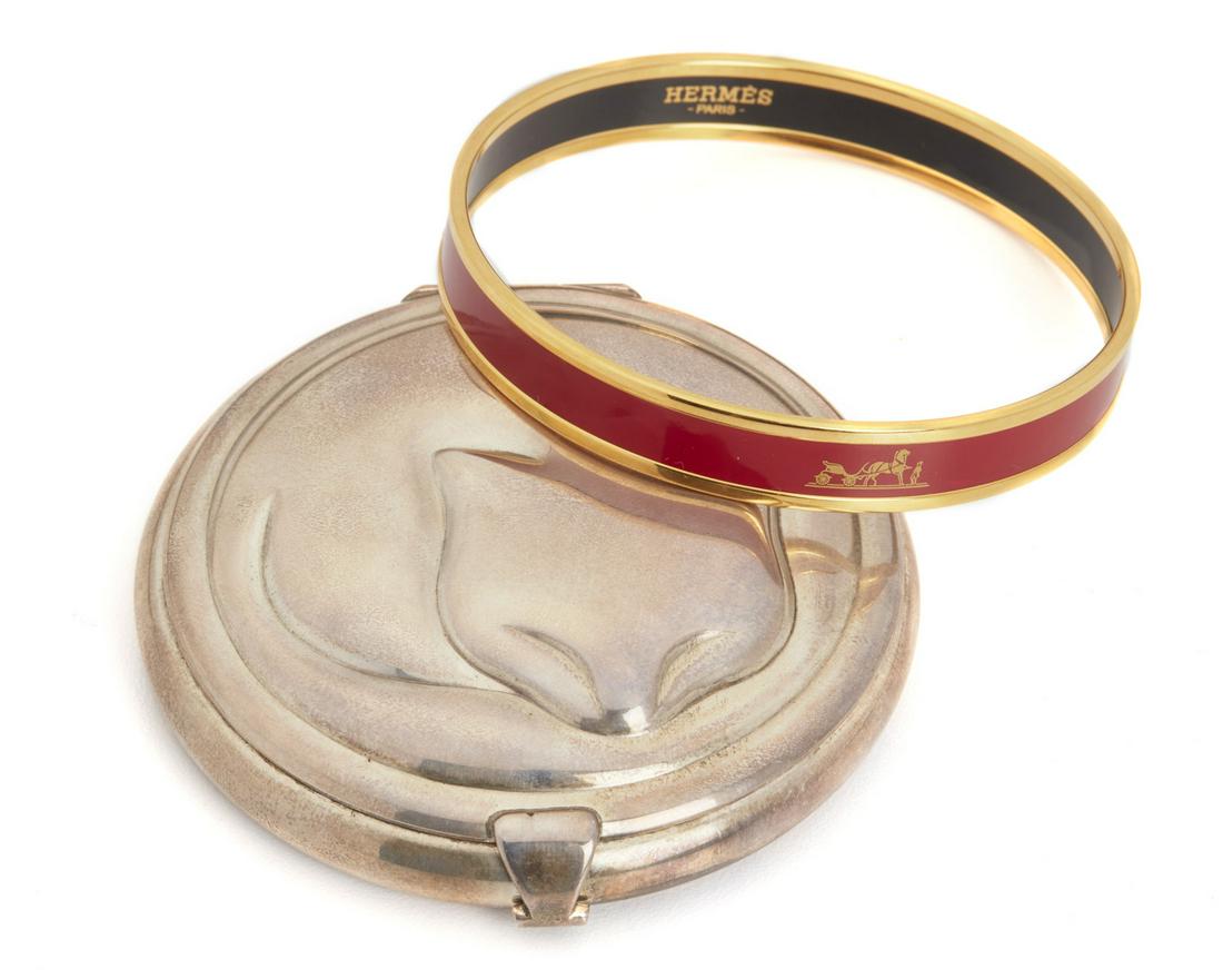 An Hermes bangle and  Tiffany & Co. compact (1 of 1)