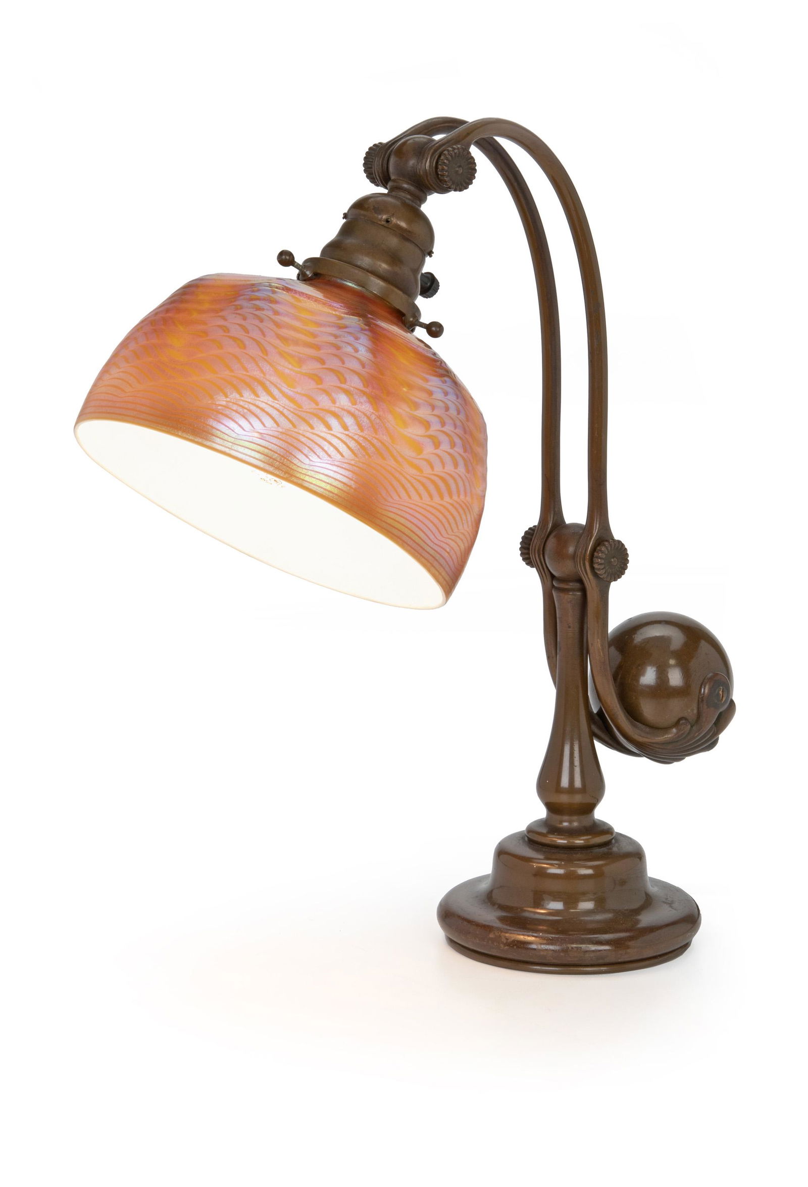 A Tiffany Studios counter balance lamp with Favrile (1 of 4)