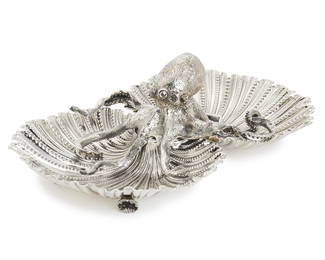 A Buccellati sterling silver octopus centerpiece