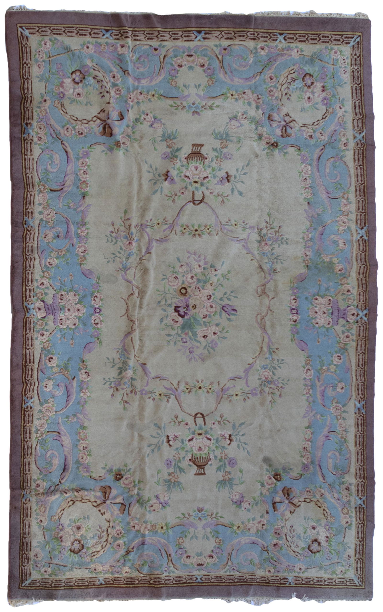 A handwoven Savonnerie-style carpet (1 of 2)