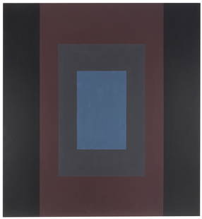 Robert Jay Wolff (1905-1977, American): Untitled (Abstract) from Conn. Series #53, 1968 Oil on canvas Signed and dated verso: R.J Wolff / June 1968 52" H x 48" W Provenance: Canfield Gallery, Santa Fe, NM