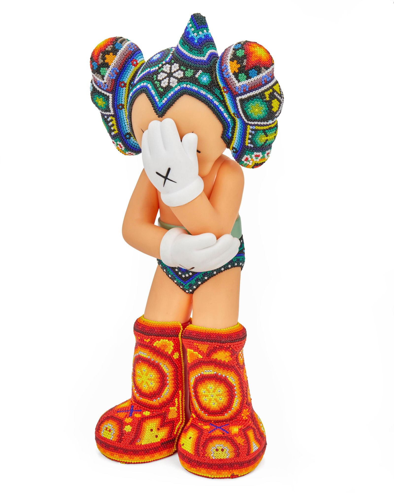 Rick Wolfryd (b. 1953, American): After KAWS "Astroboy" 2012, 2020 Vinyl and beads Signed and dated: Rick Wolfryd / T.P. 2020 14.5" H x 6.25" W x 3.75" D