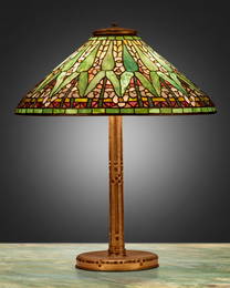 A Tiffany Studios "Arrowroot" table lamp