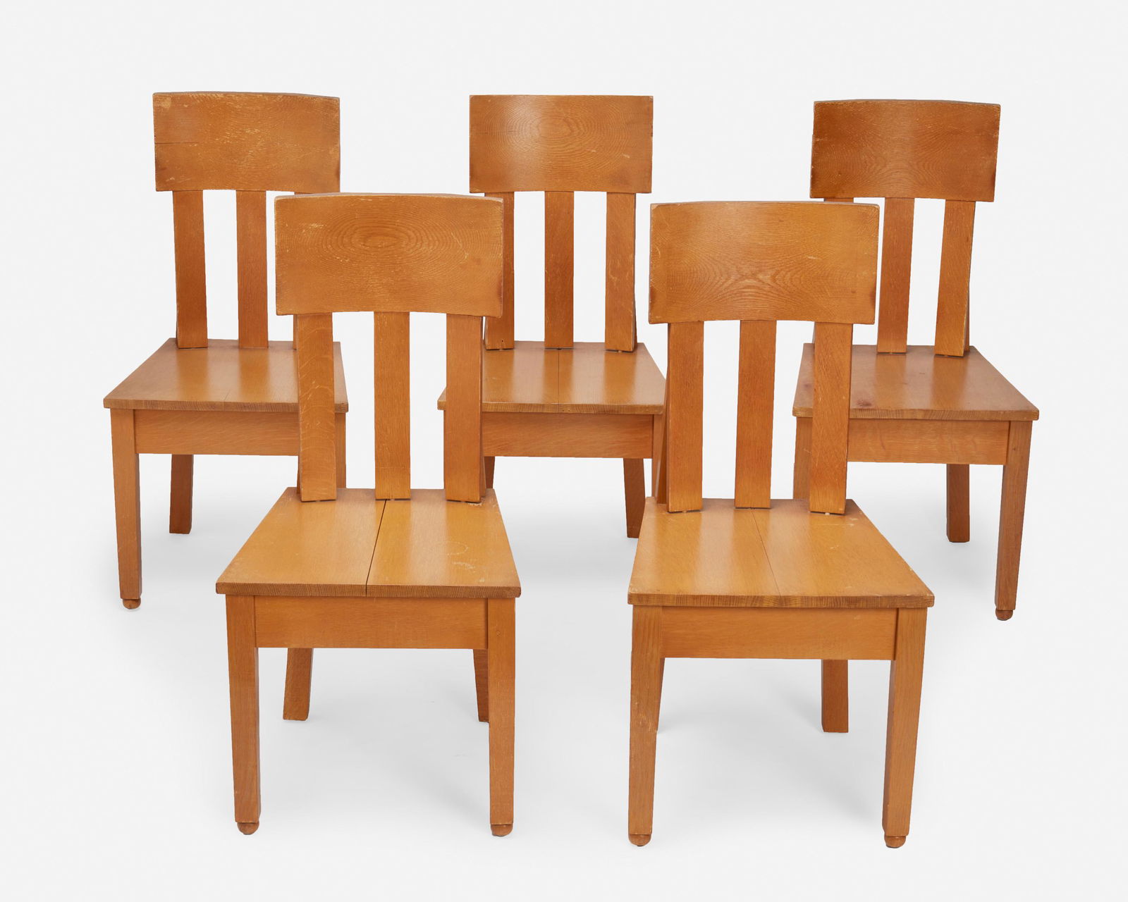 Five Chicago-style Arts and Crafts oak chairs (1 of 4)