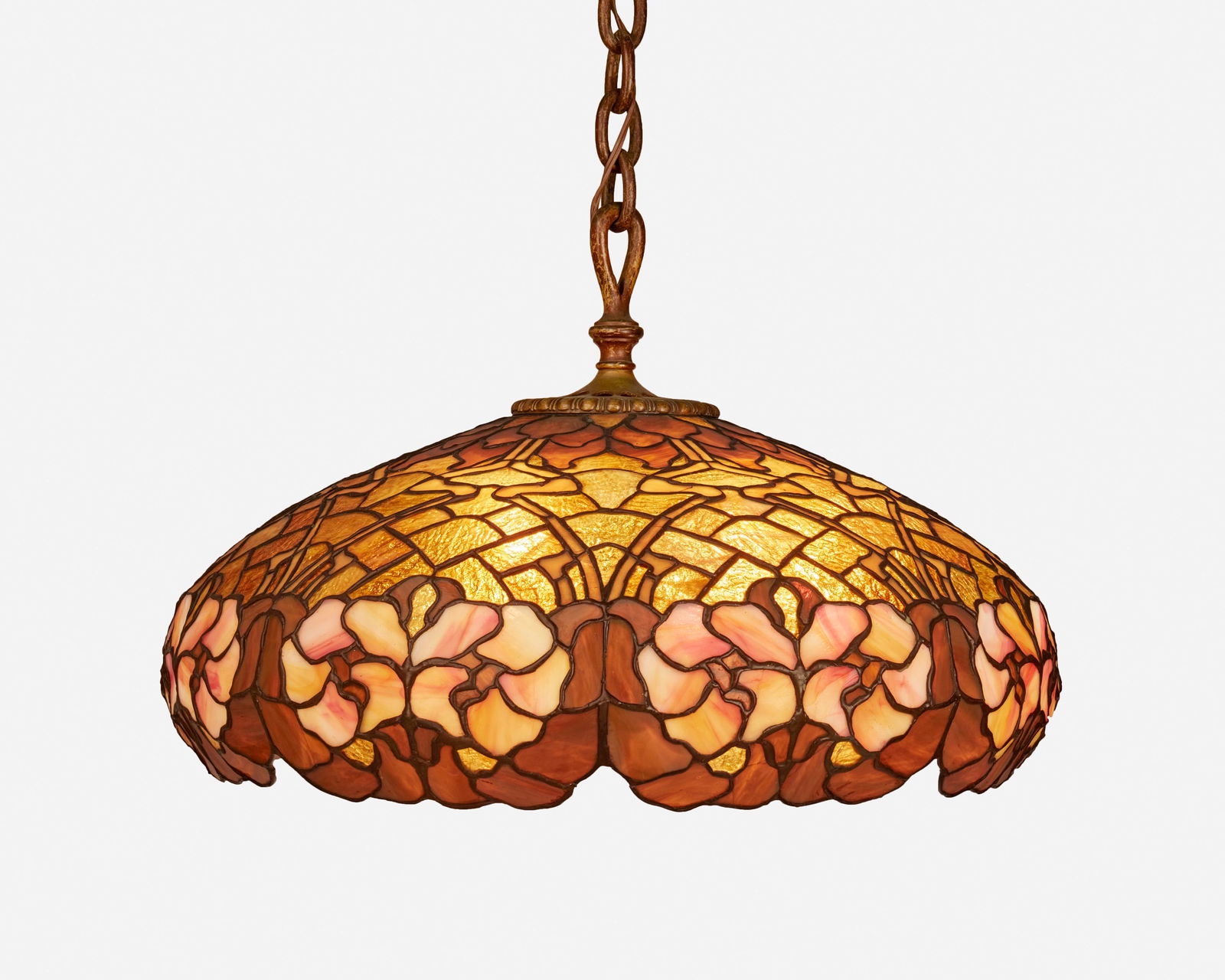 A Duffner and Kimberly leaded glass chandelier (1 of 2)