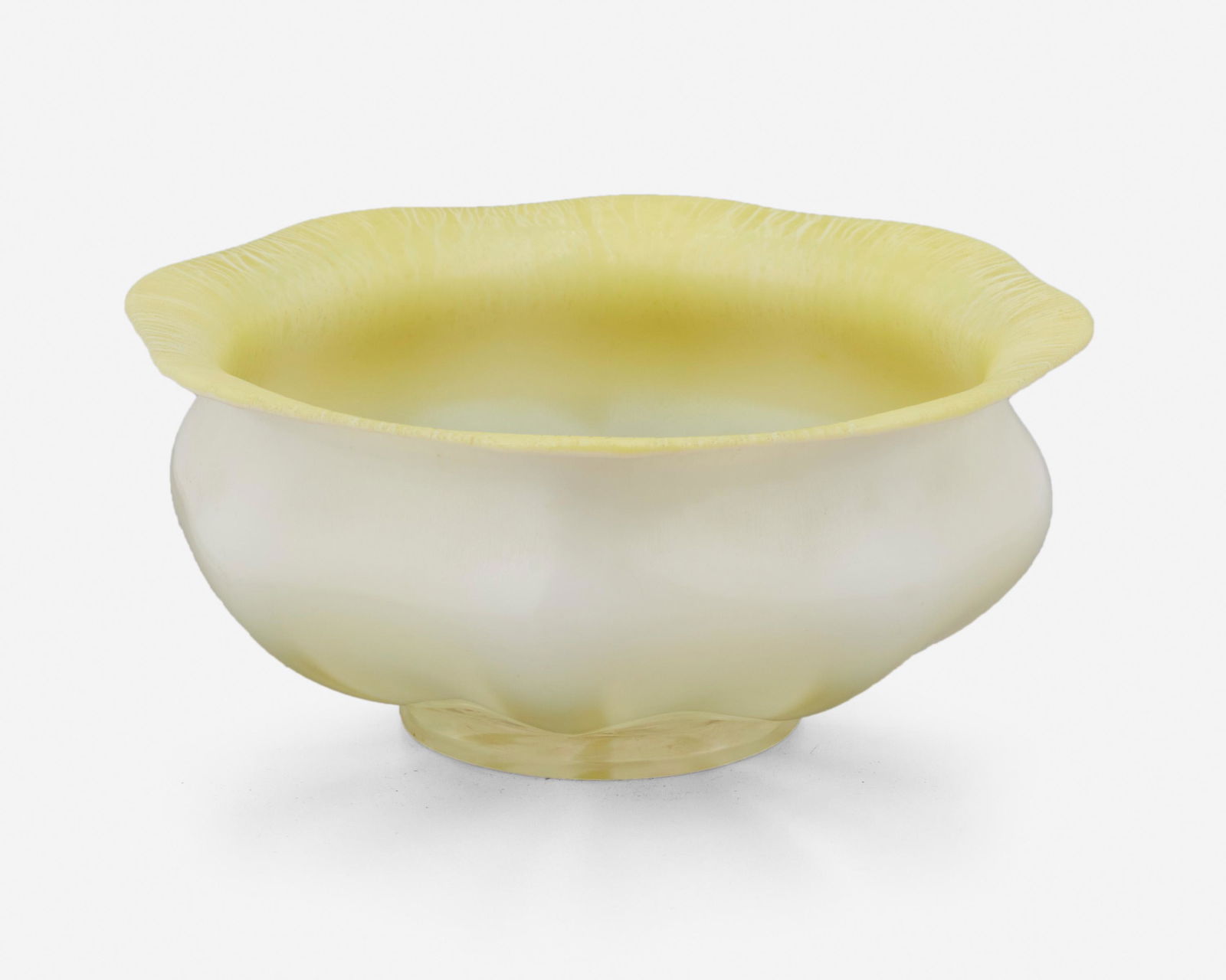 A L.C. Tiffany yellow opalescent Favrile glass bowl (1 of 3)
