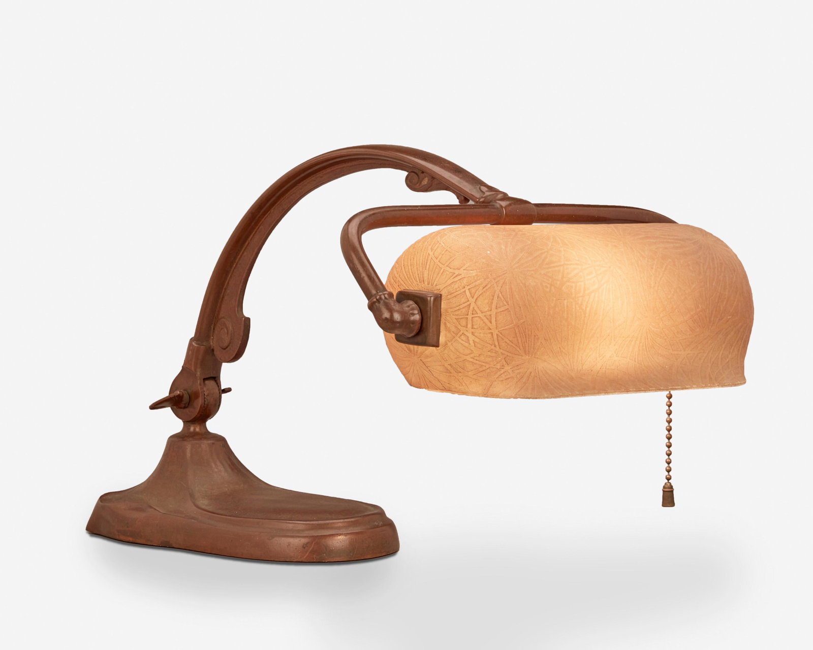 A Handel acid-etched glass piano lamp (1 of 4)