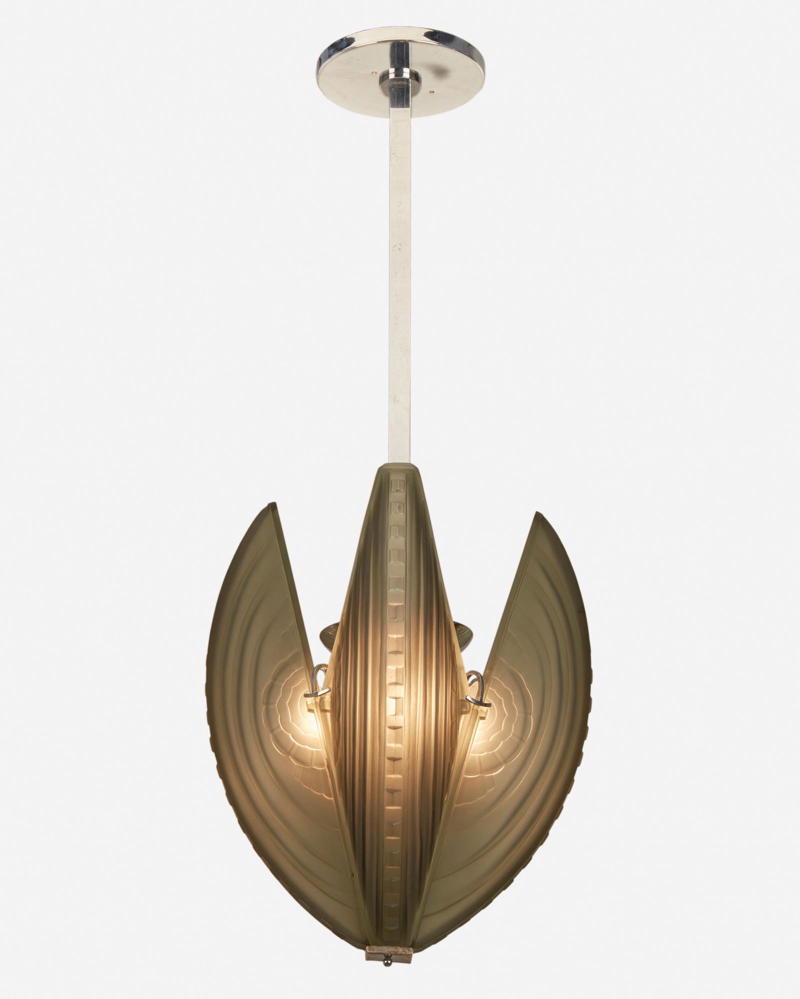 A Sabino-style Art Deco glass chandelier (1 of 2)