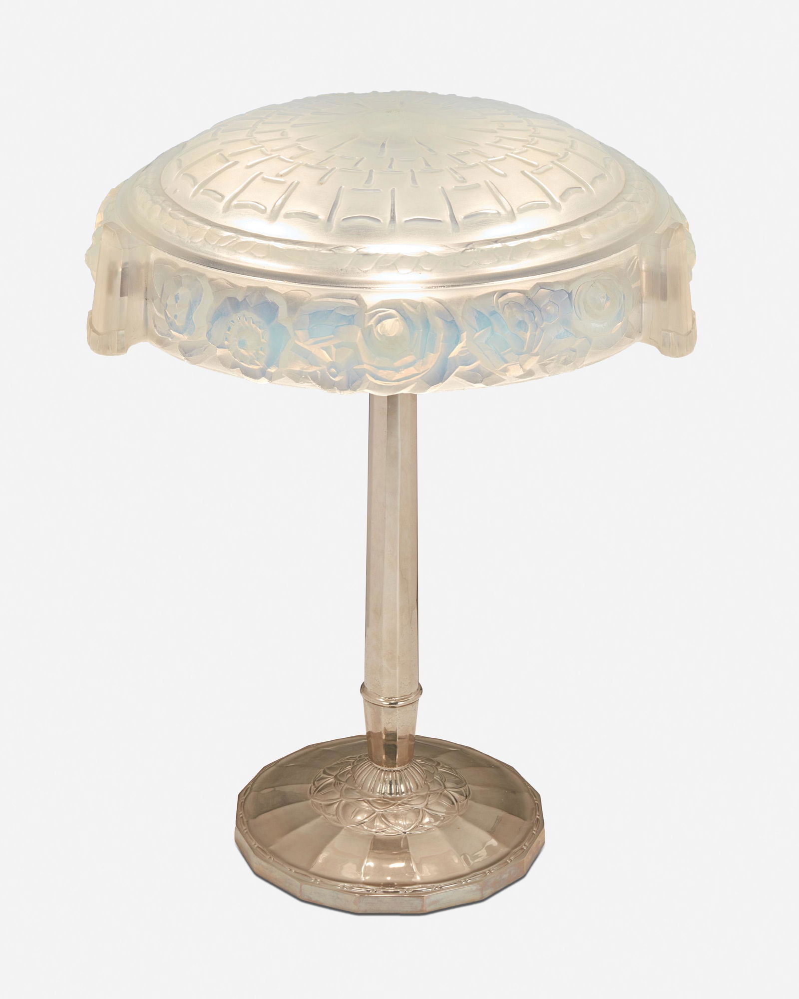 A Sabino Art Deco glass table lamp (1 of 3)