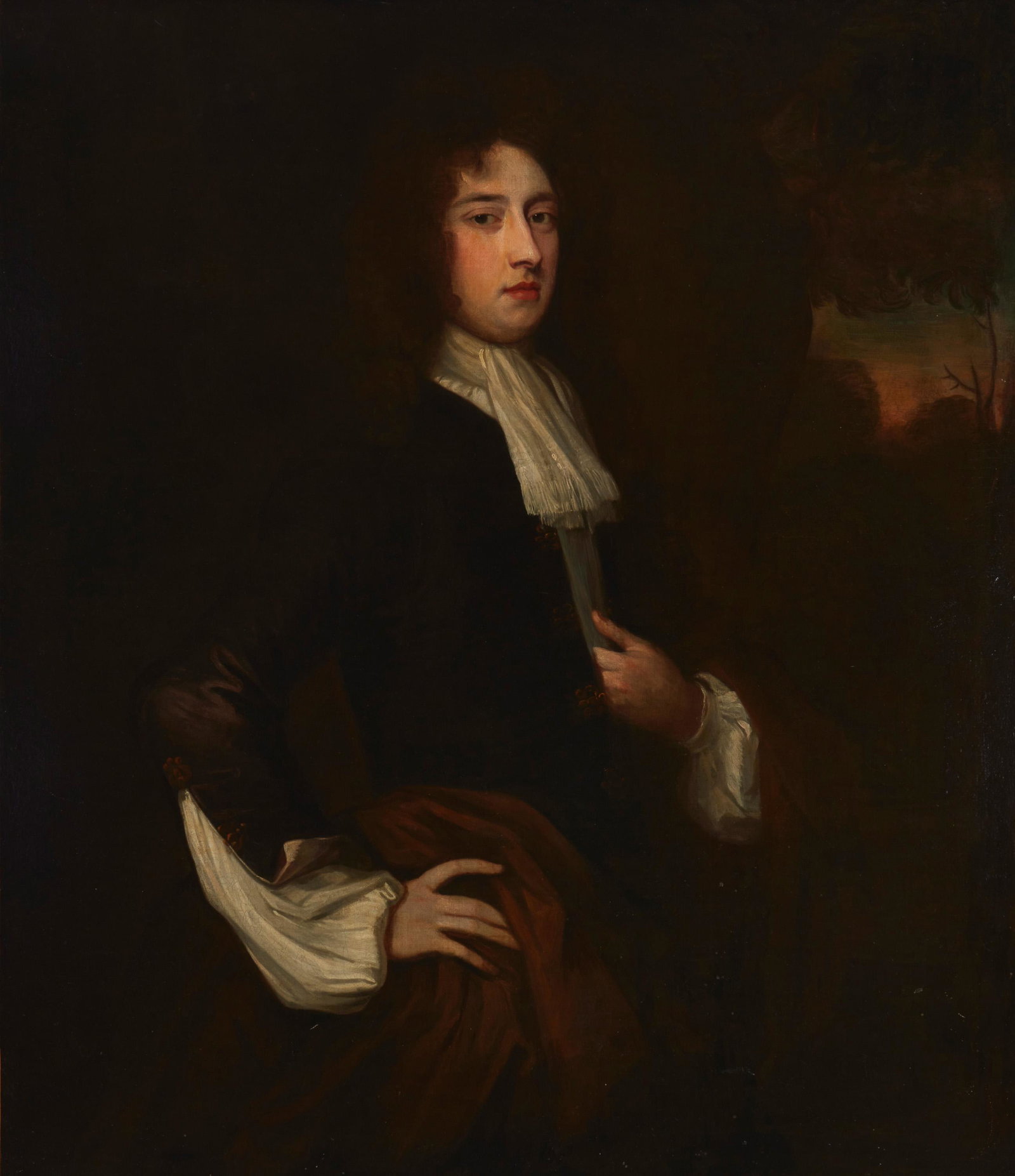 Portrait of a gentleman: 19th Century Continental School Oil on canvas laid to canvas Appears unsigned 49.25" H x 41" W