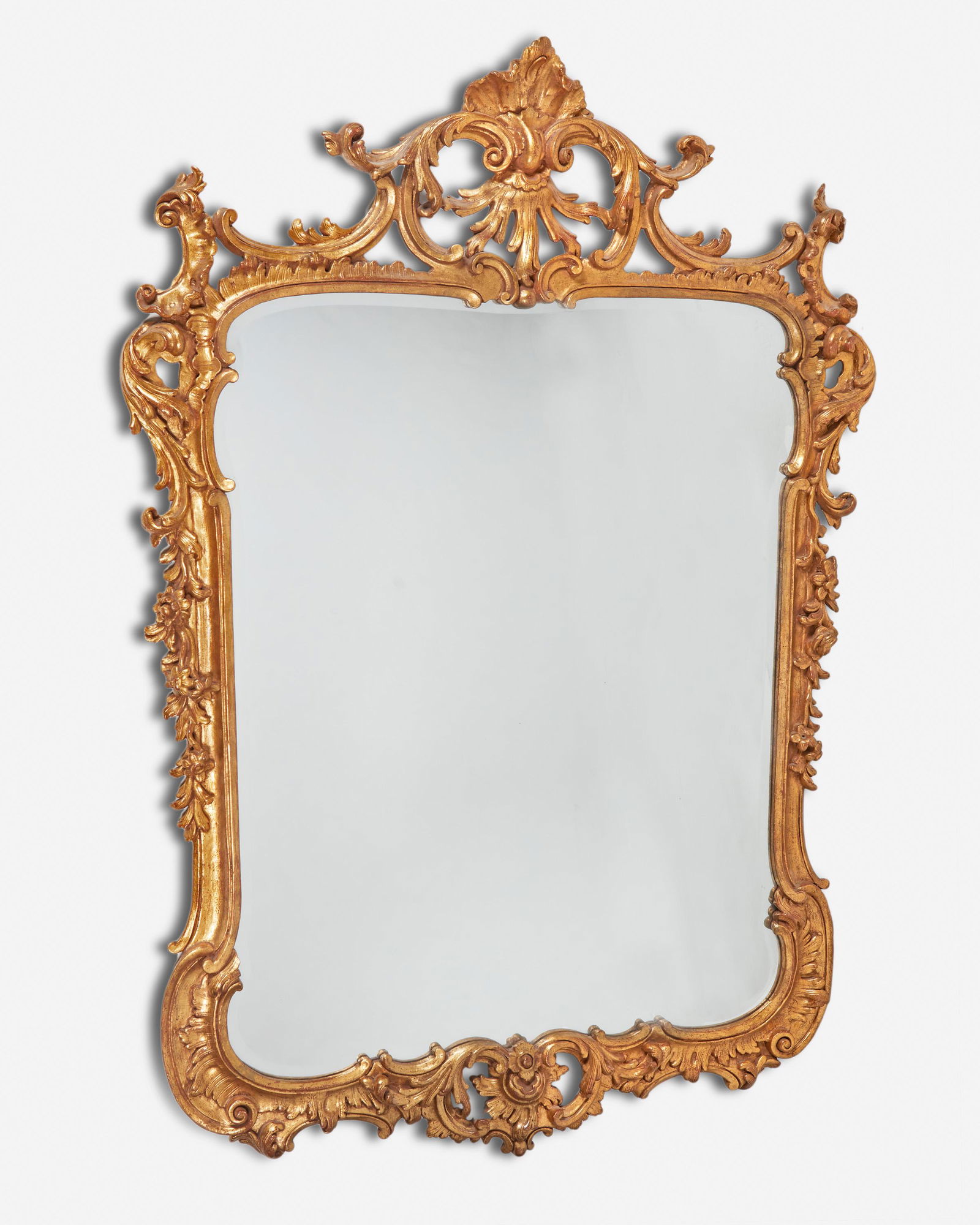 A La Barge Rococo-style carved giltwood wall mirror (1 of 3)