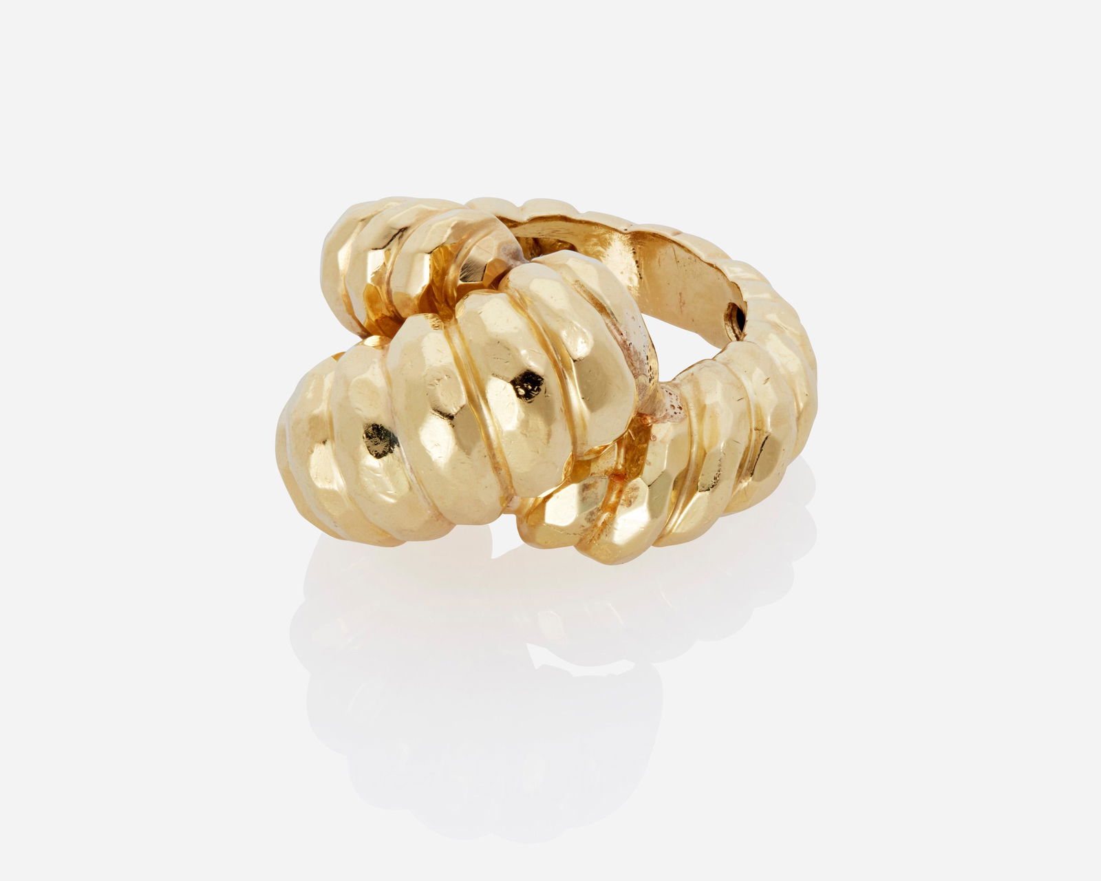 A gold fluted knot ring (1 of 2)