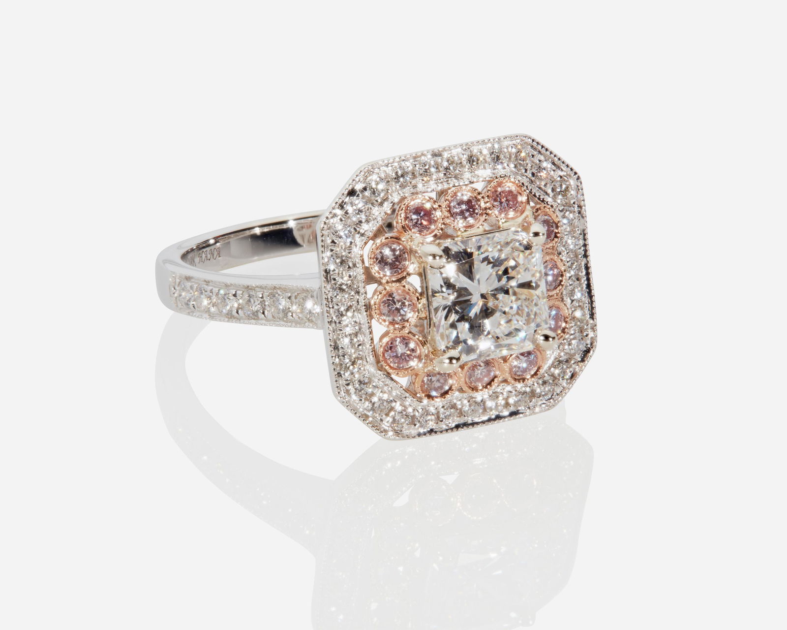 A near colorless and pink diamond ring (1 of 3)