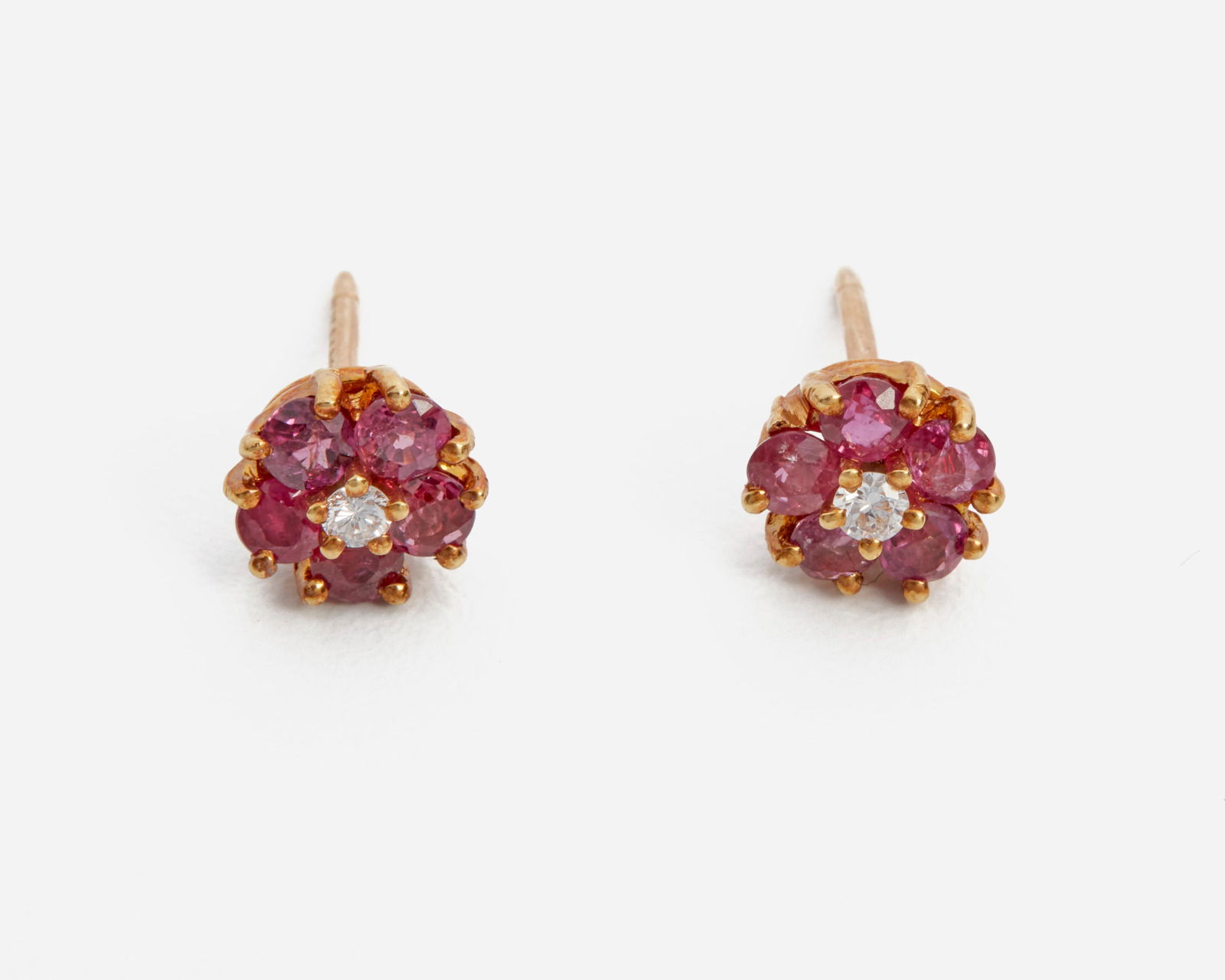A pair of Tiffany & Co. ruby and diamond earrings (1 of 1)