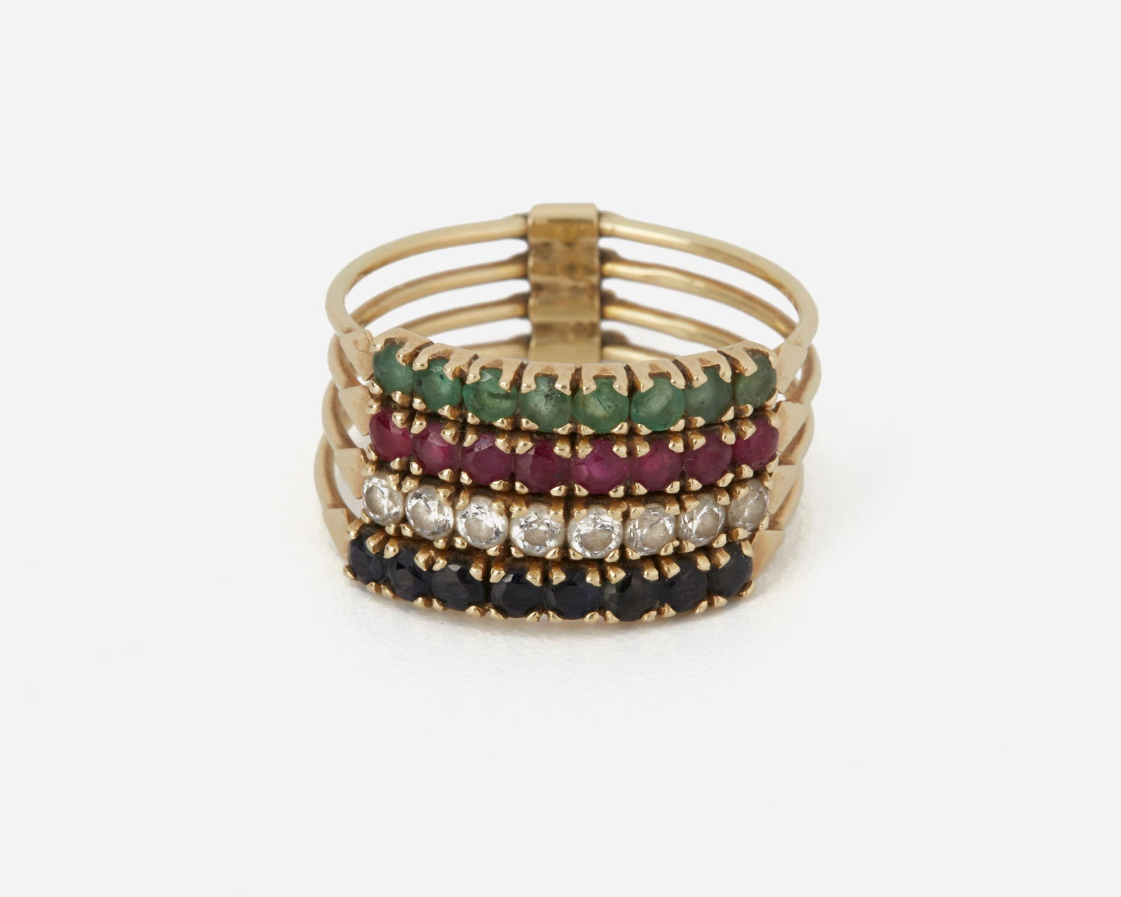 A diamond and gemstone ring (1 of 1)