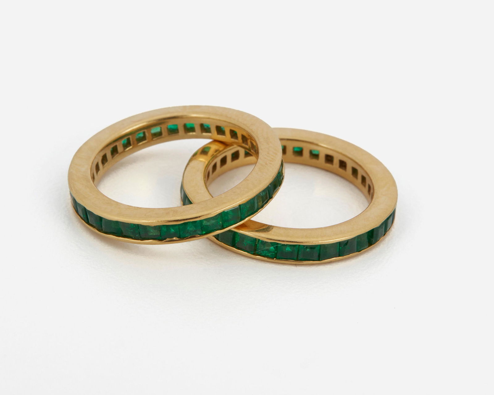 A pair of emerald eternity bands (1 of 1)