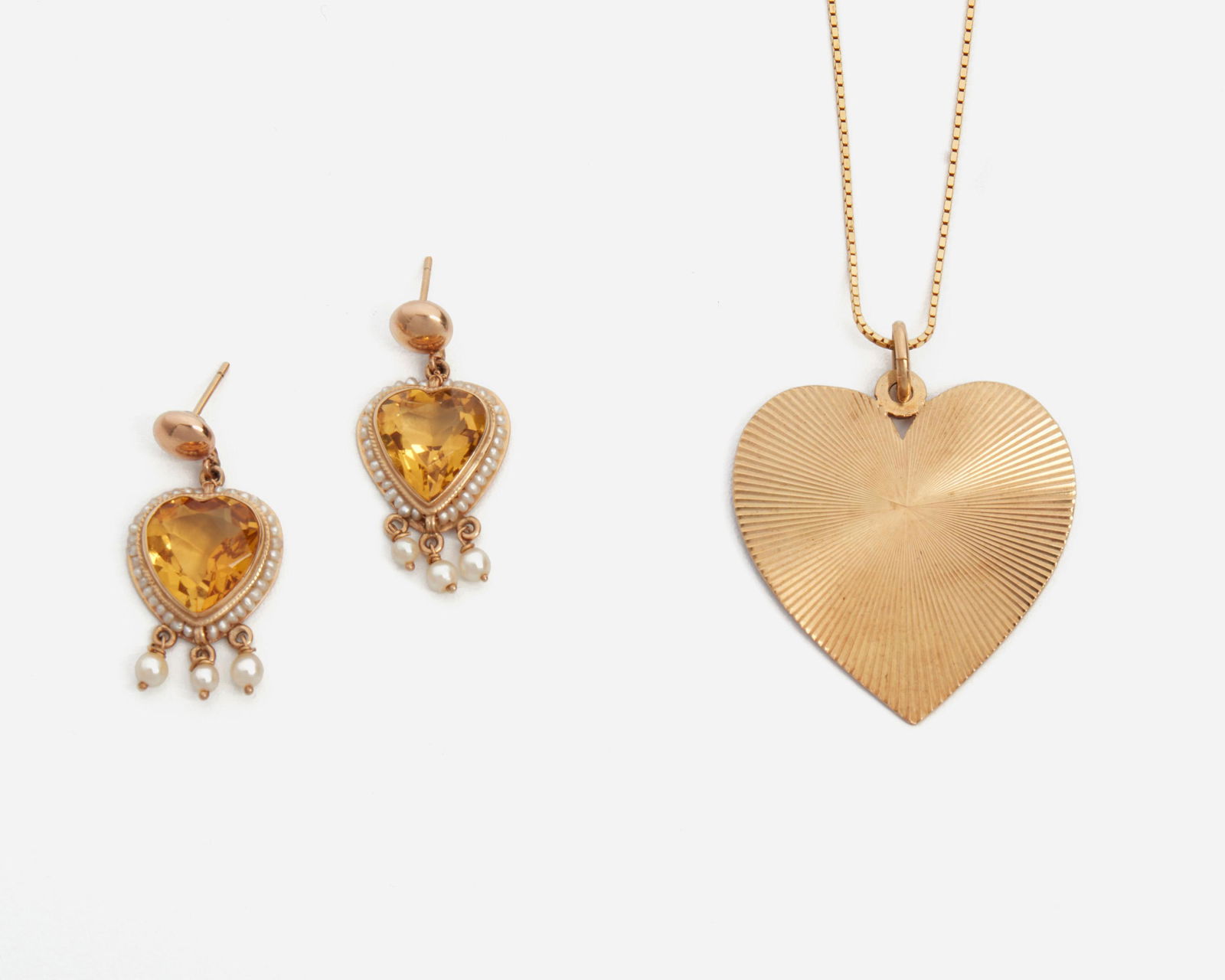Two heart-shaped jewelry items (1 of 1)