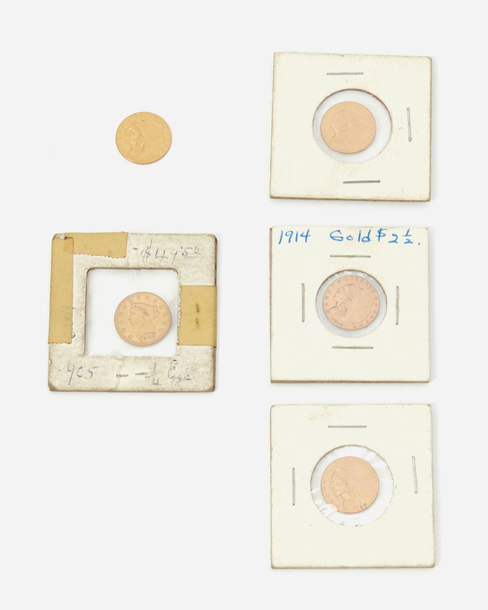 Five U.S. gold coins (1 of 2)