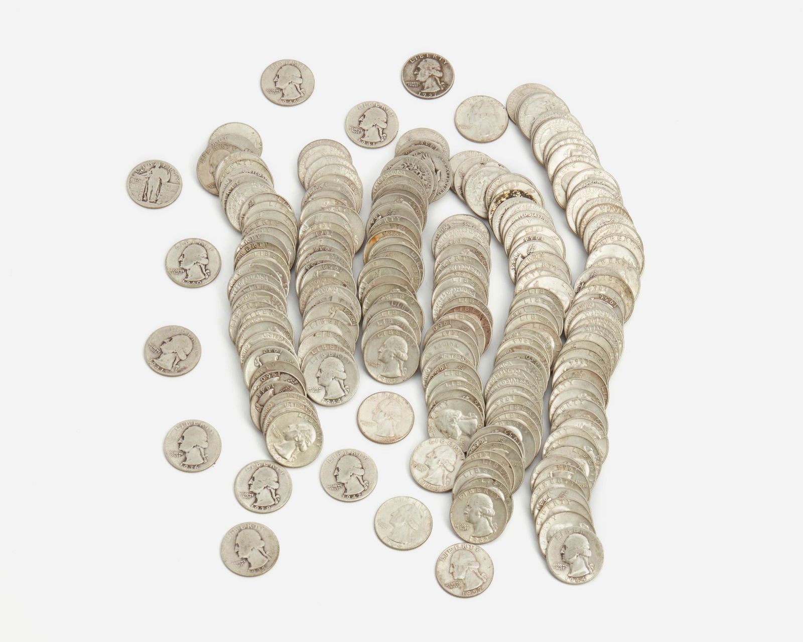 Two hundred-twenty U.S. silver quarters (1 of 1)