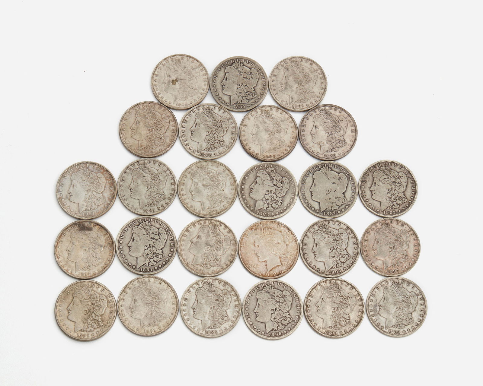 Twenty-five U.S. silver dollars (1 of 1)