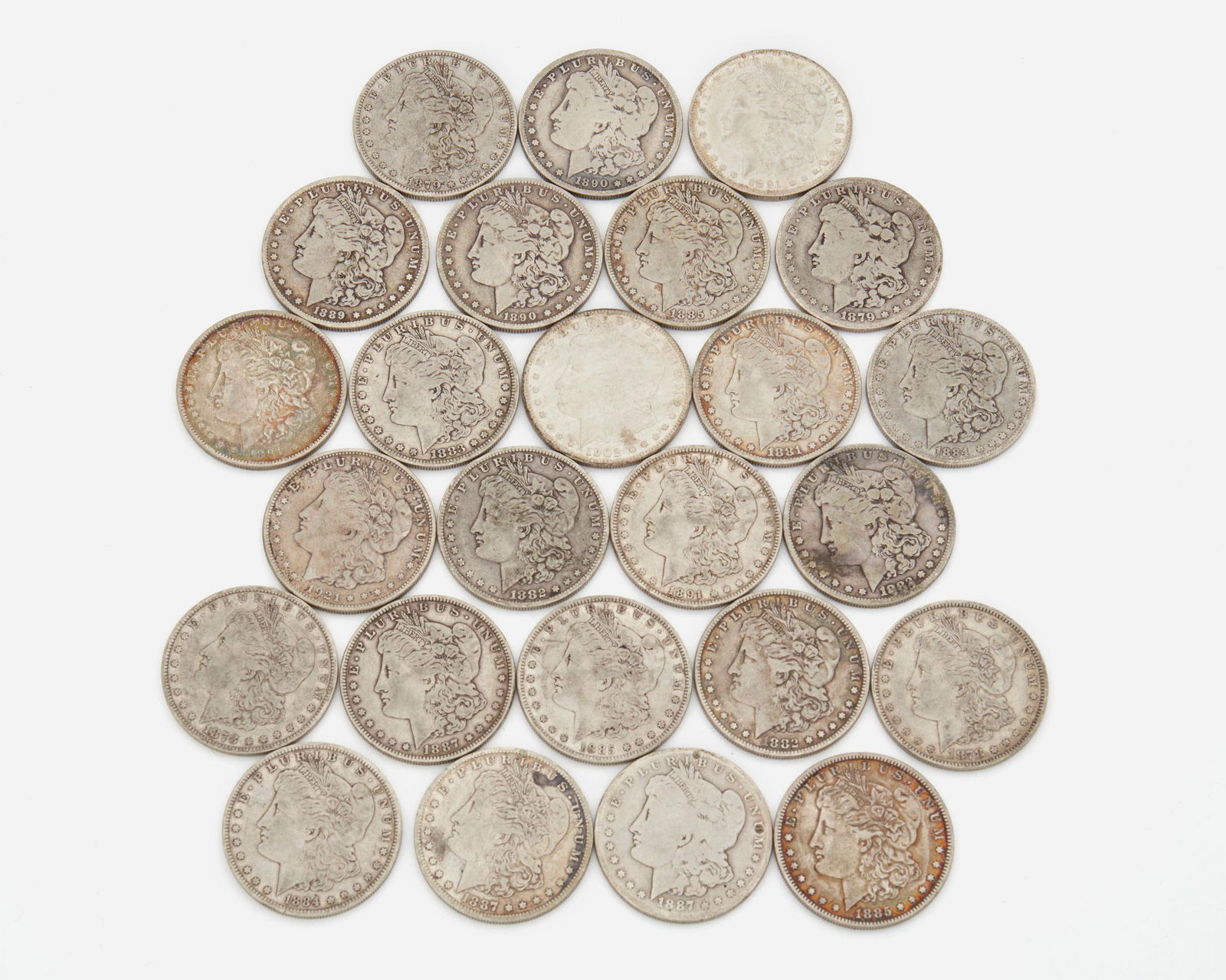 Twenty-five U.S. silver dollars (1 of 1)