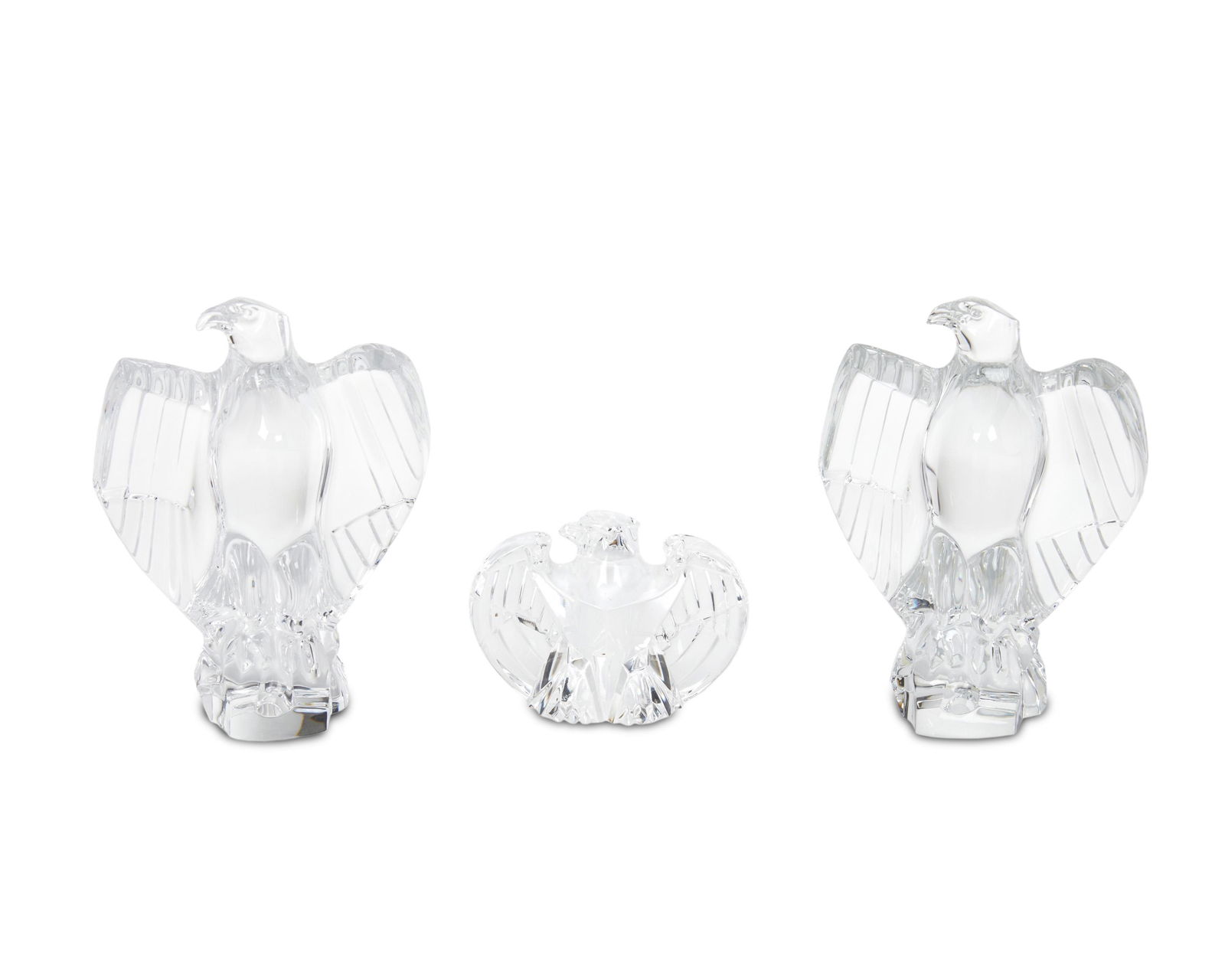 Three crystal eagle figures (1 of 7)
