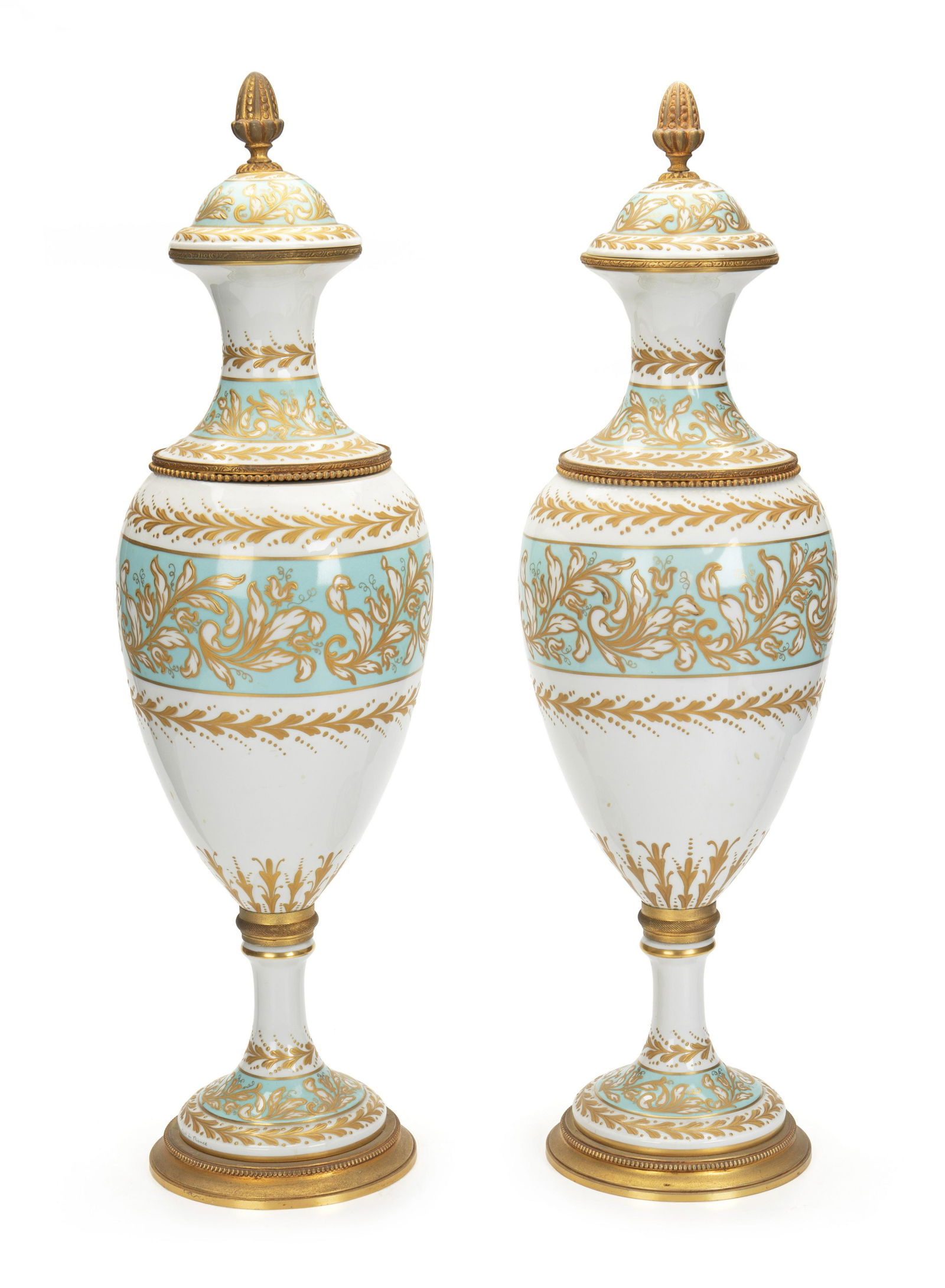 A pair of Sevres-style urns (1 of 3)