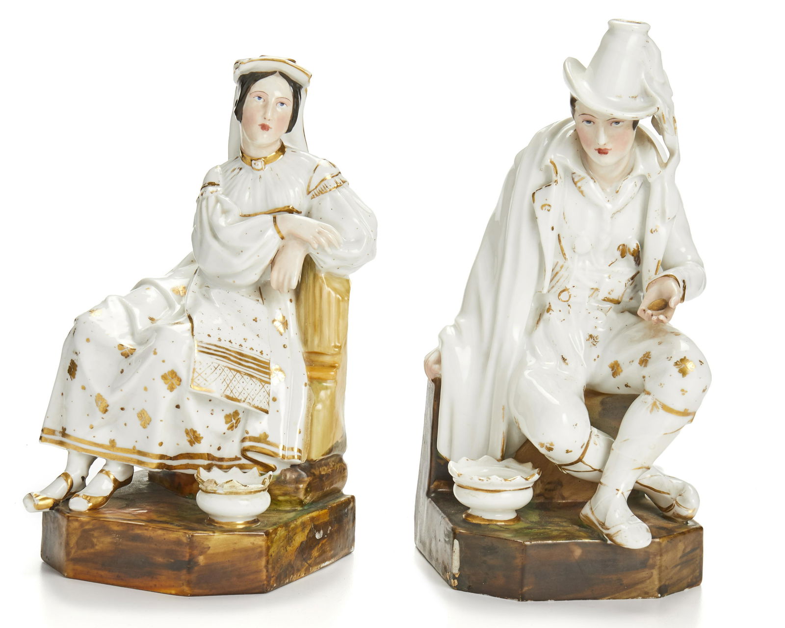 A pair of Jacob Petit porcelain figural incense holders (1 of 6)