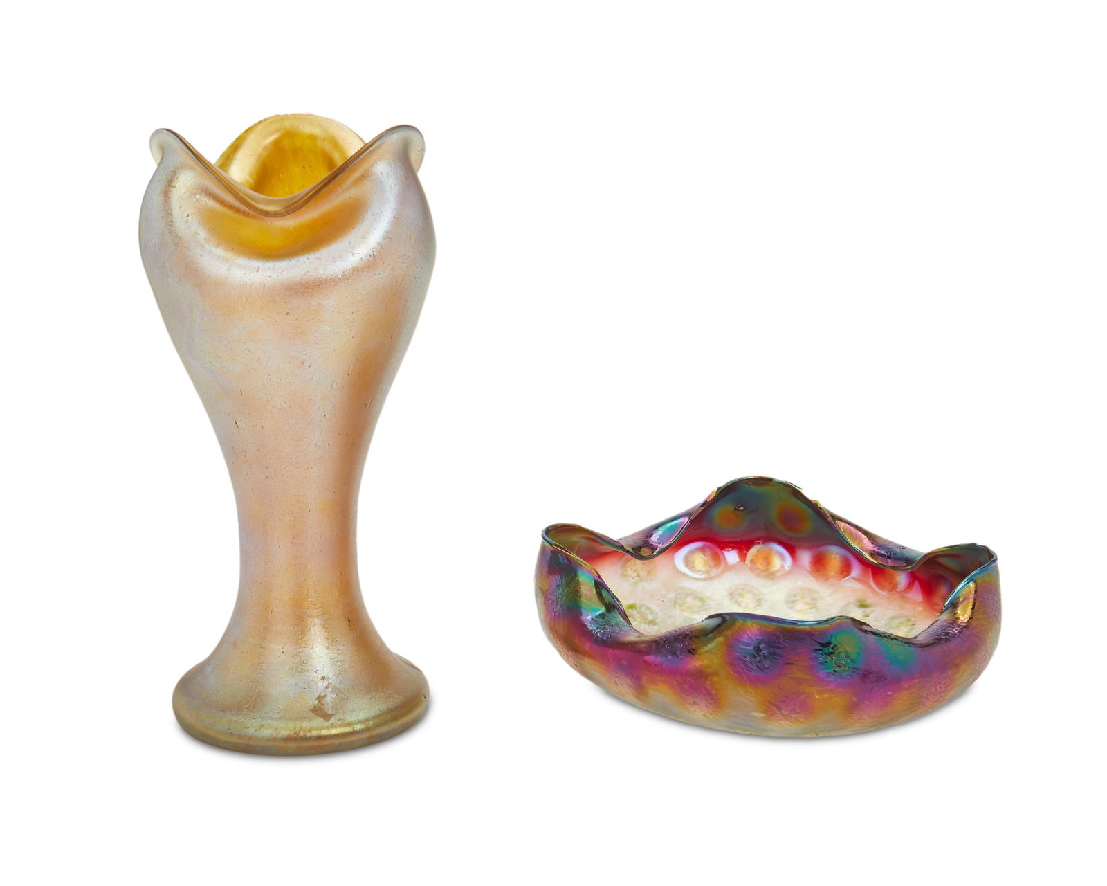 Two art glass table items (1 of 4)