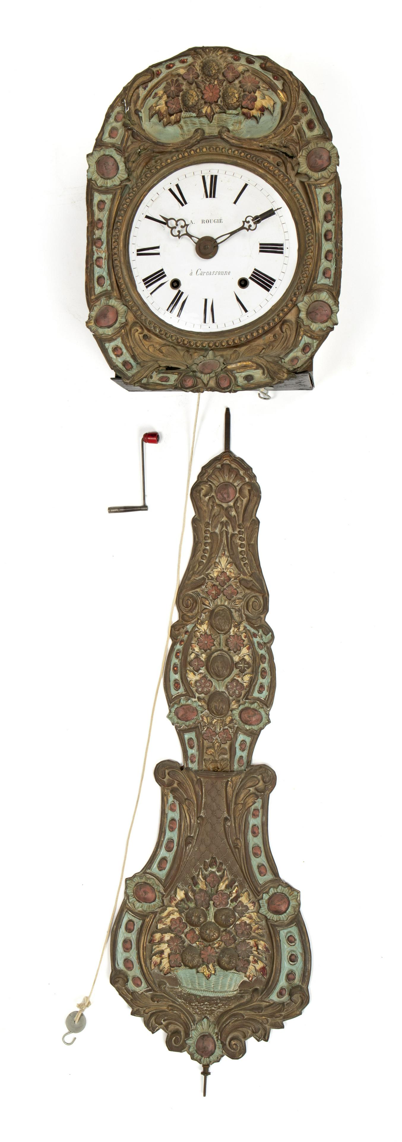 A French Morbier wall clock (1 of 6)