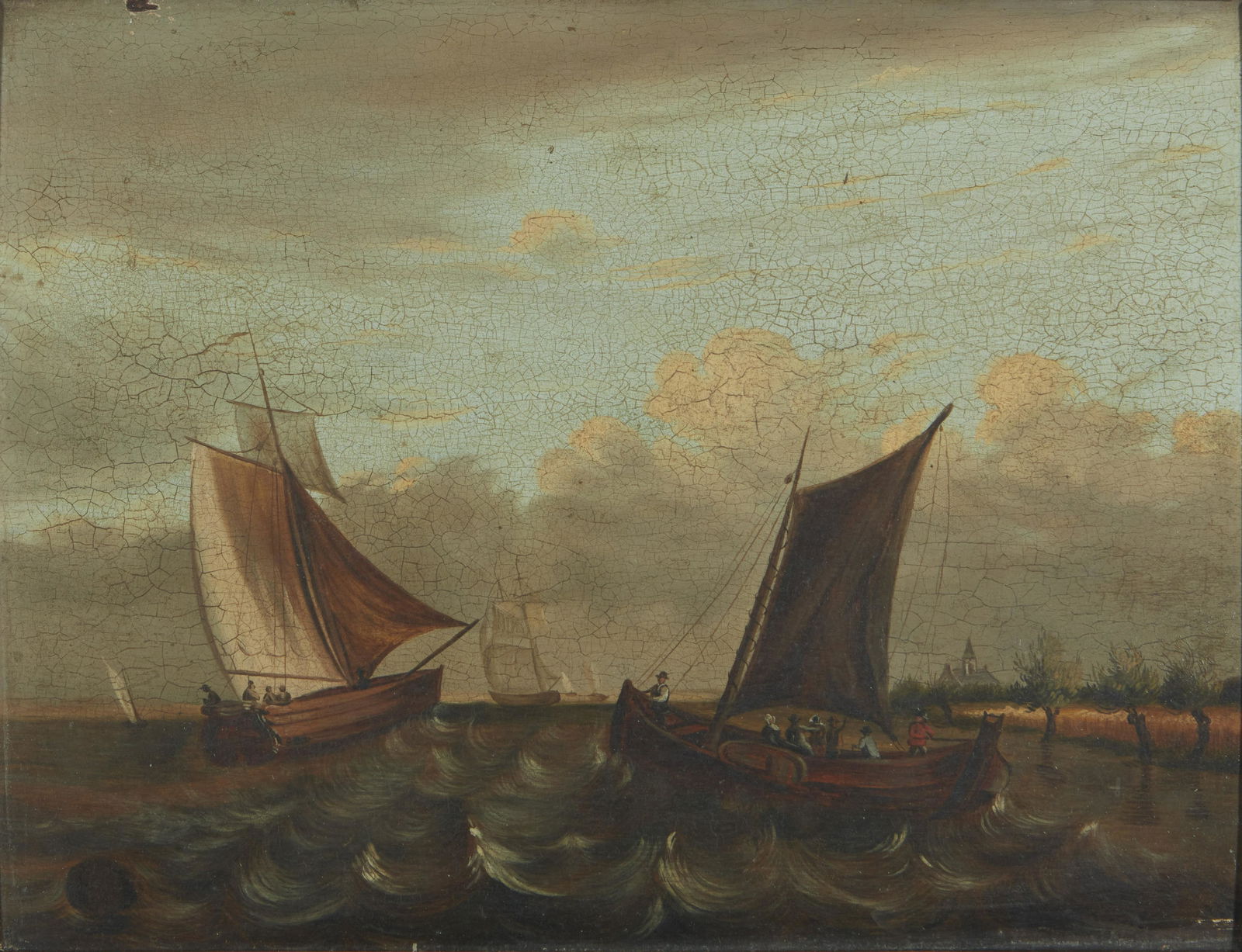 Sailboats in a rough harbor (1 of 4)