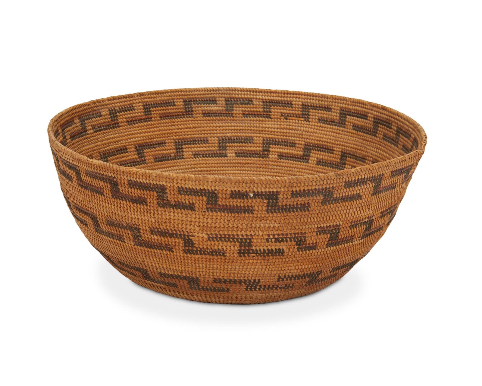 A Central California polychrome basketry bowl (1 of 4)