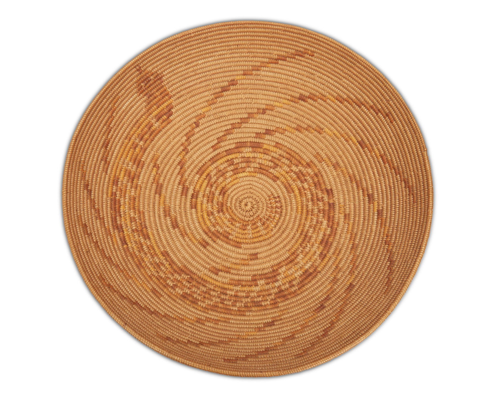 A Cahuilla Mission polychrome snake motif basket (1 of 5)