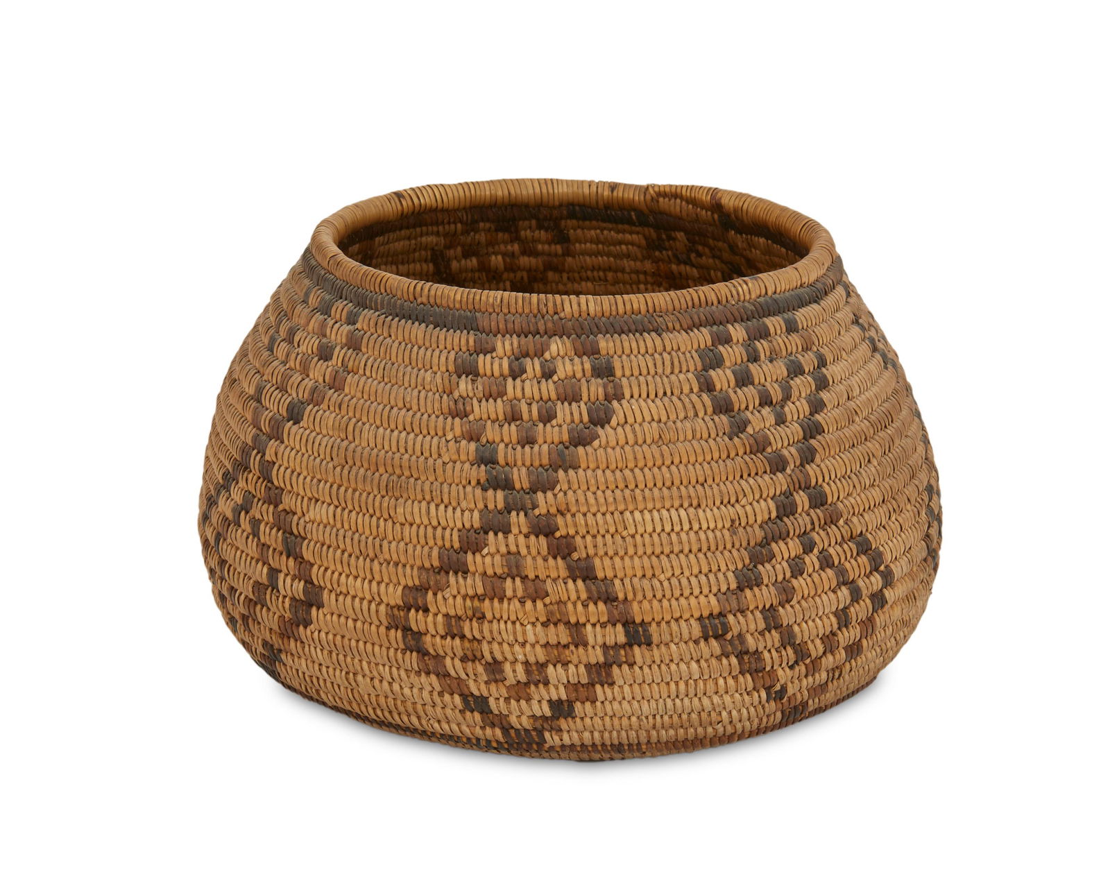 A California Mission basketry bowl (1 of 3)