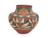 A Laguna Pueblo polychrome pottery olla