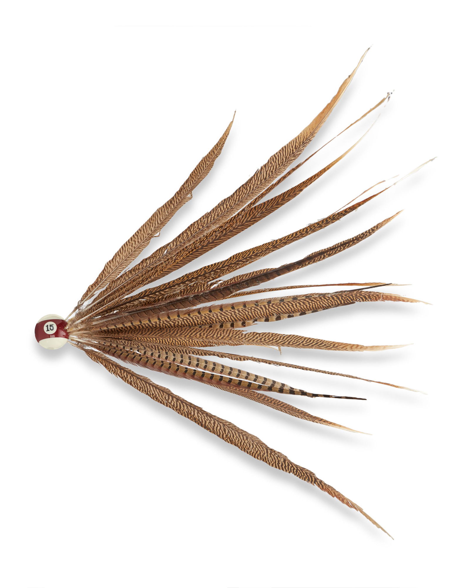 Abraham Cruzvillegas (b. 1968, Mexican): "La Regia," 2004 Goose feathers and billiard ball Unsigned 30" H x 30" W Provenance: Sale: Kurimanzutto, Mexico City, Mexico, April 27, 2004 The Blake Byrne Collection