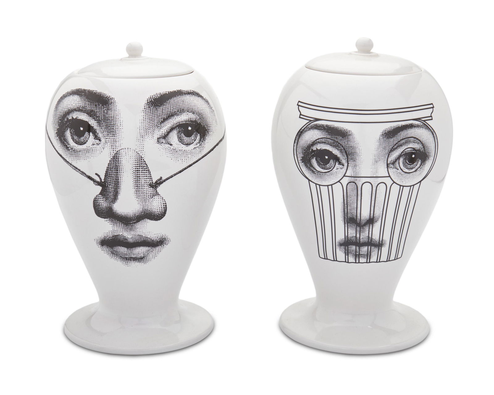 Two Fornasetti "Tema e Variazioni" vases (1 of 7)