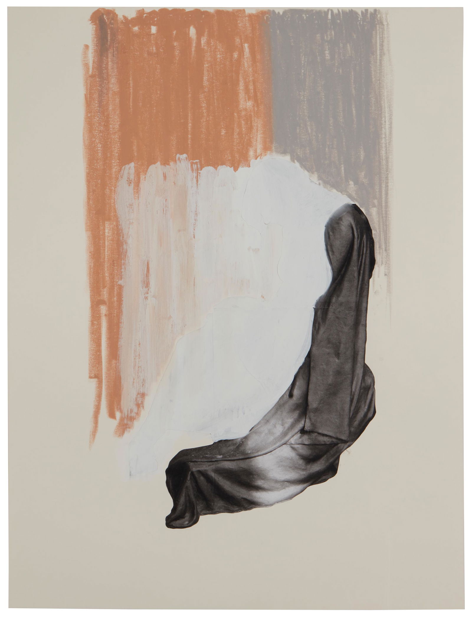 Scott Treleaven (b. 1972, Canadian): "Cimitero Drawing 11," 2010 Gouache, wax pastel, and collage on Artistico Fabriano paper under Plexiglas Appears unsigned, titled and dated on a gallery label affixed to the backing board, marked fo