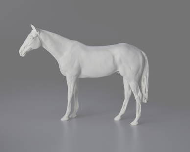 Mark Wallinger (b. 1959, English): "The White Horse," 2011 Polyester resin and white chalk powder Edition 4/30, unsigned 7.5" H x 10.375" W x 2.5" D Provenance: Anthony Reynolds Gallery, London, England The Blake Byrne Collection