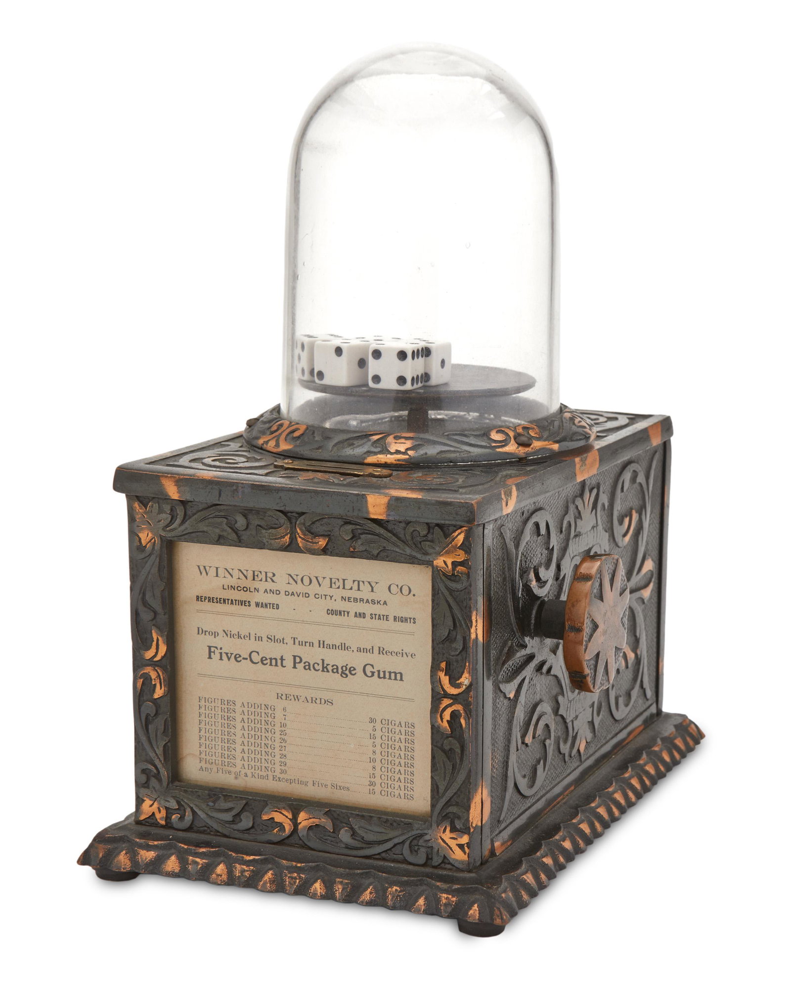 A Winner Novelty Co. "Winner Dice" cast iron dice game (1 of 6)