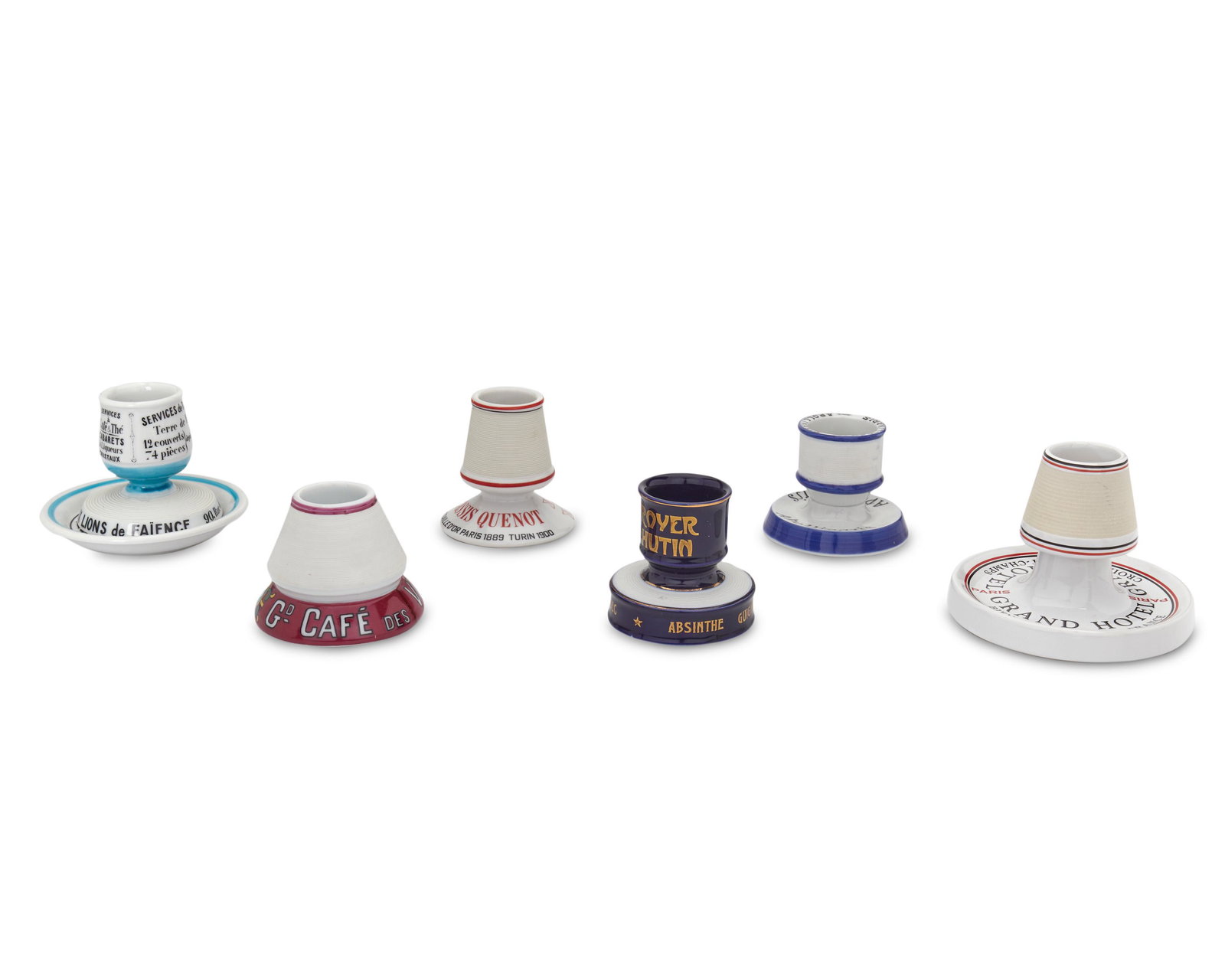 Six European porcelain match strikers (1 of 7)