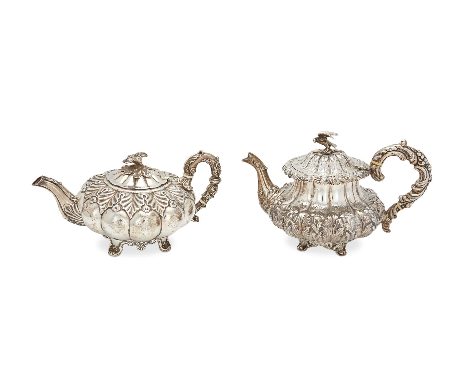 Two English sterling silver teapots (1 of 6)