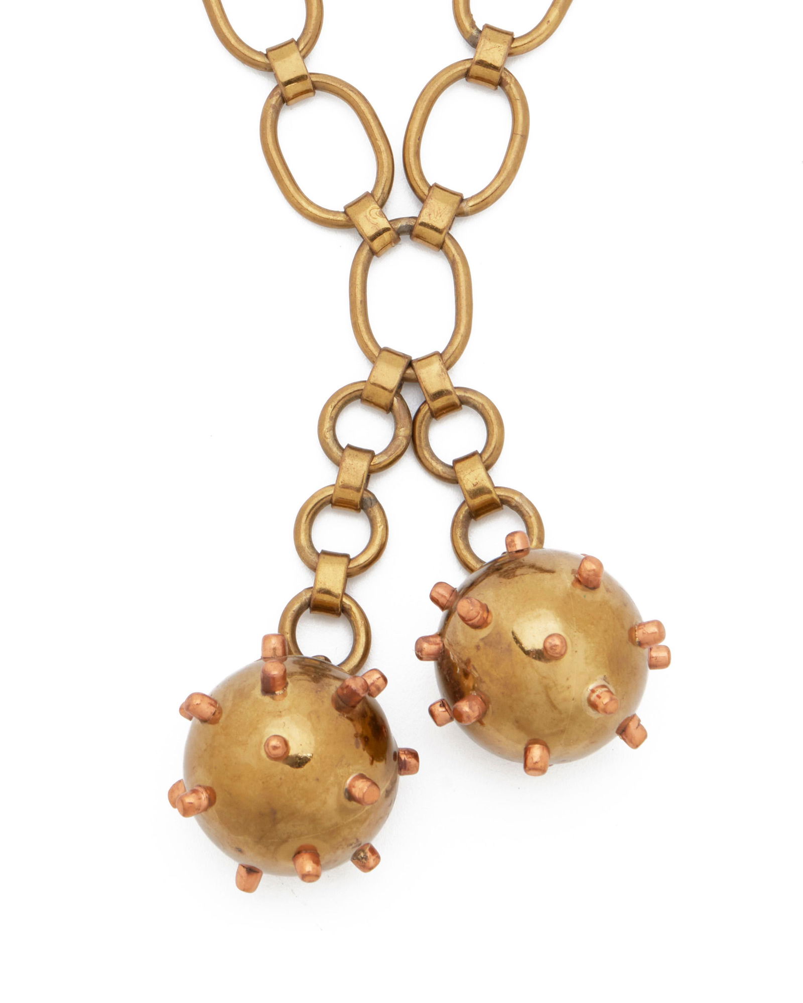 A Hubert Harmon mixed-metal bomb-motif necklace (1 of 2)