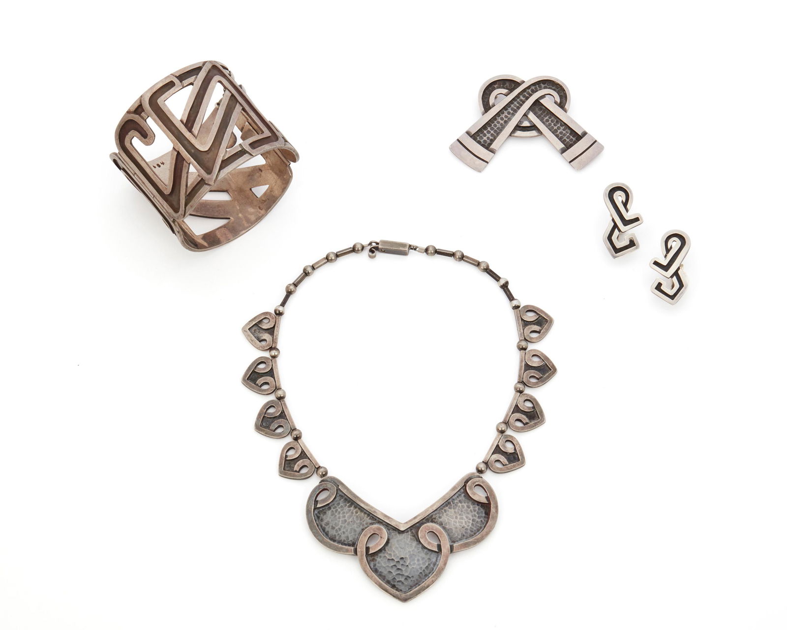 A group of Margot de Taxco Mexican hammered silver (1 of 2)