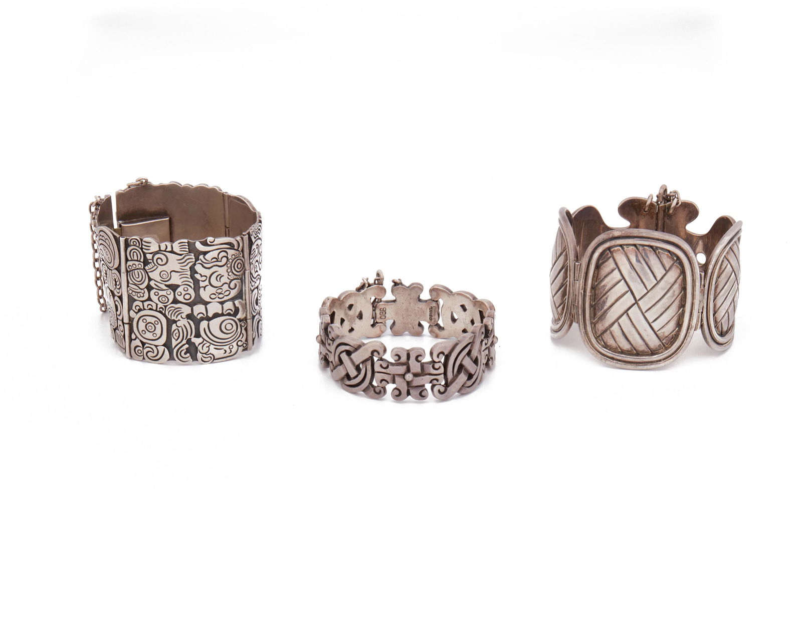 Three Mexican silver bracelets (1 of 2)