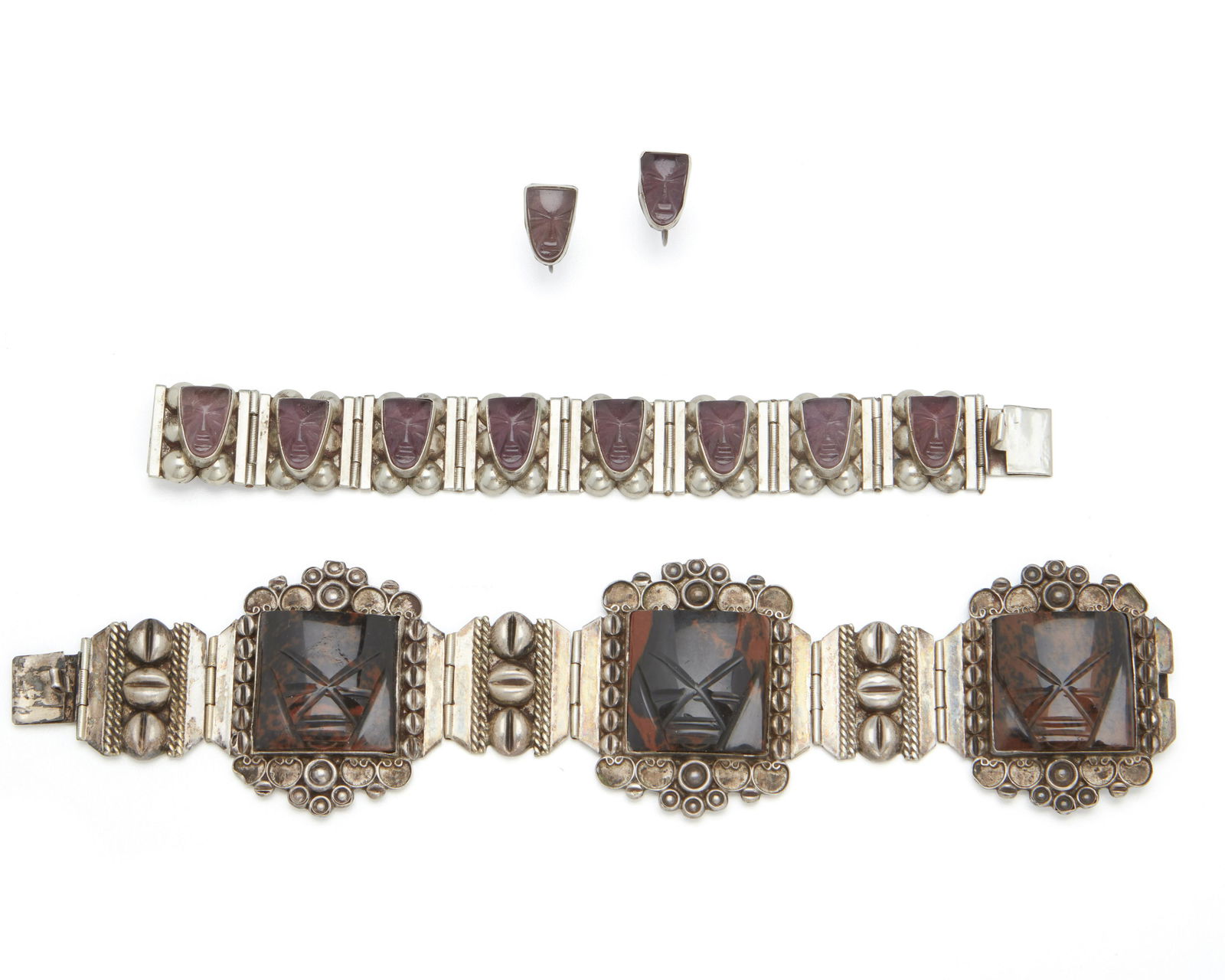 A group of Mexican silver jewelry (1 of 3)
