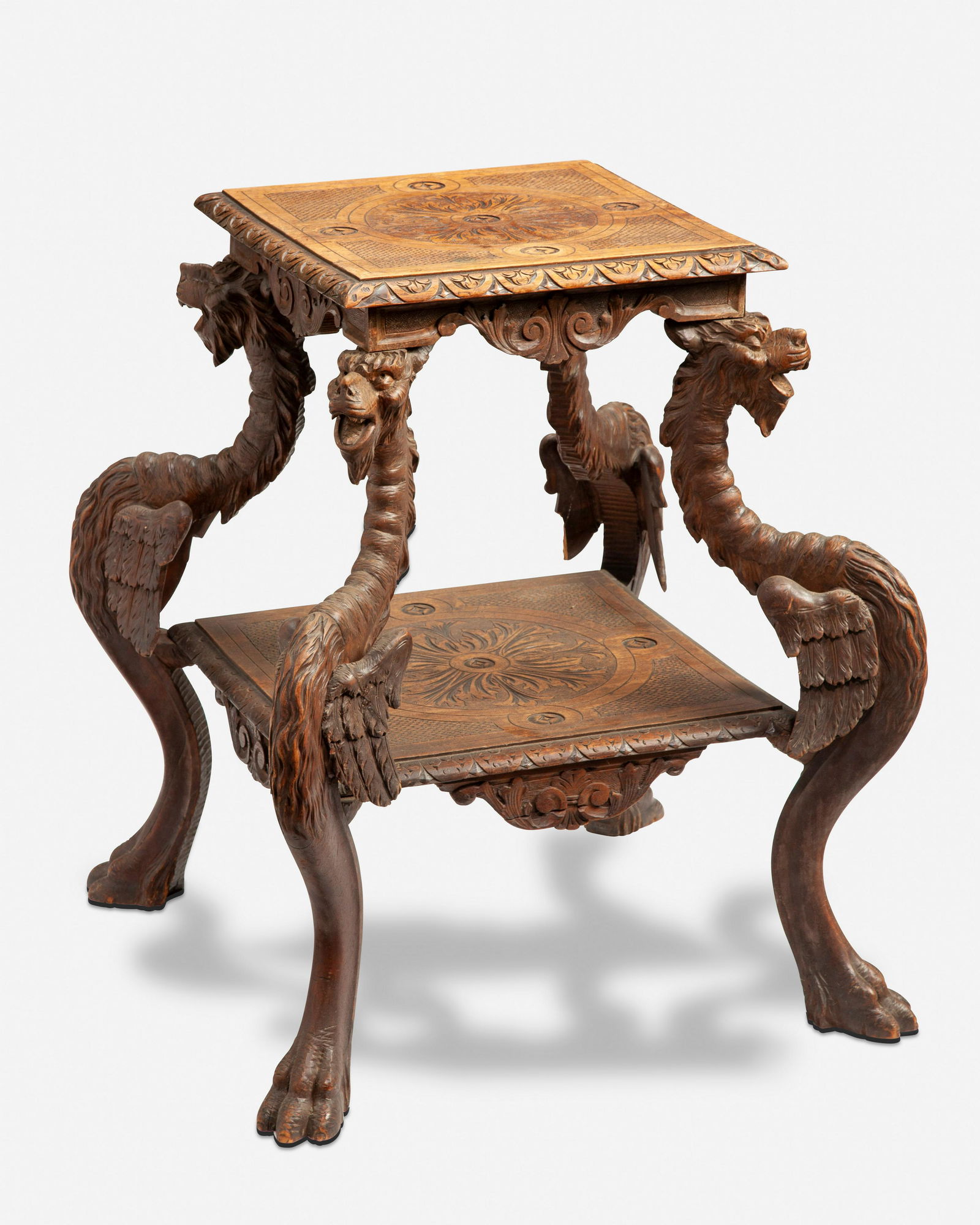 A Continental carved wood side table (1 of 5)
